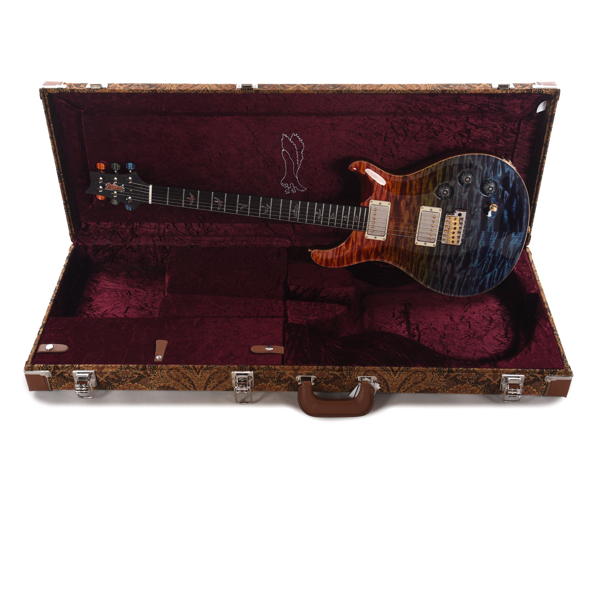 PRS Private Stock #11762 DGT Quilted Maple/African Mahogany Zombie Fade w/Stained Curly Maple Inlays & Tuners Electric Guitars / Solid Body
