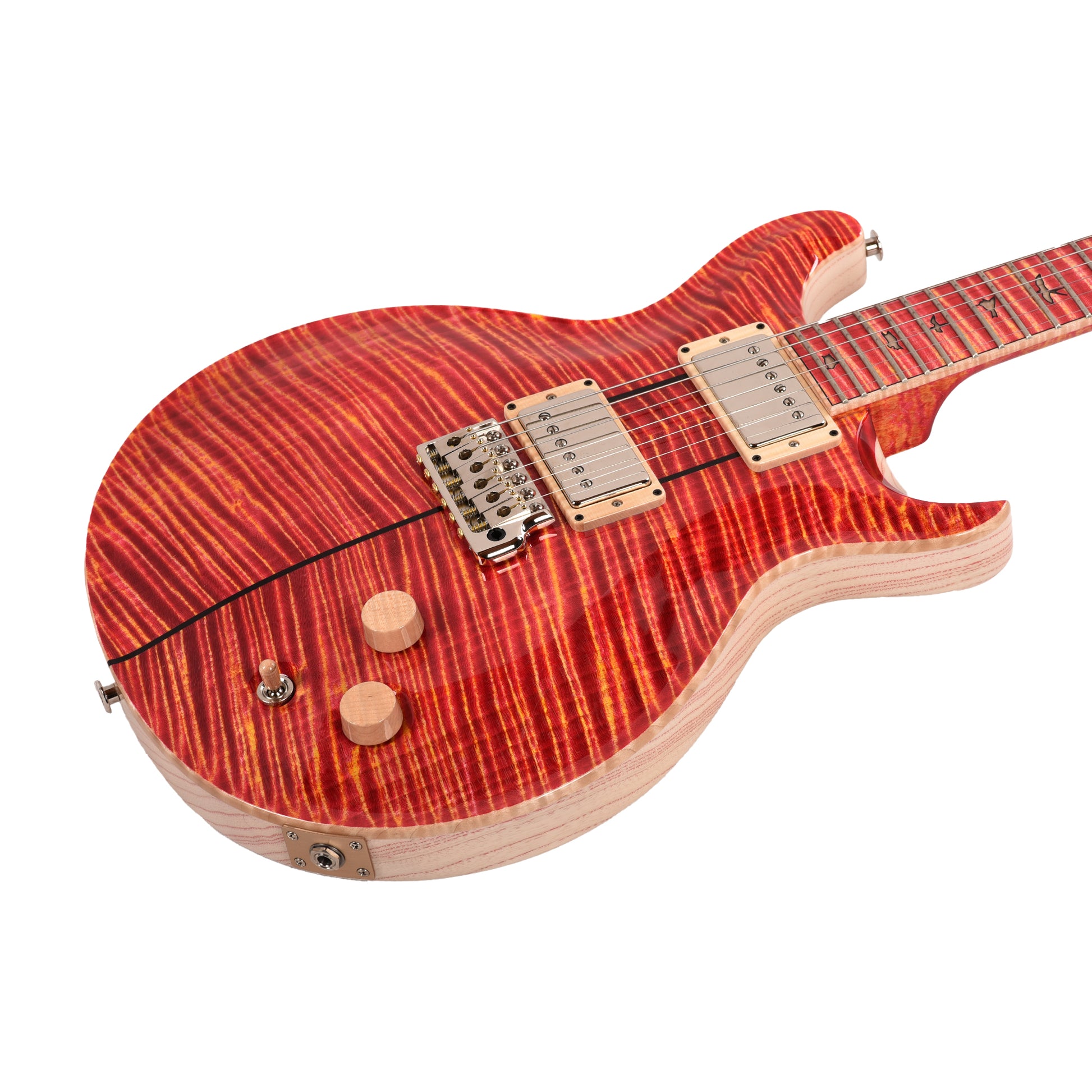 PRS Private Stock #11763 Santana Curly Maple/Swamp Ash Raspberry Lemon w/Stained Curly Maple Neck & Fingerboard Electric Guitars / Solid Body