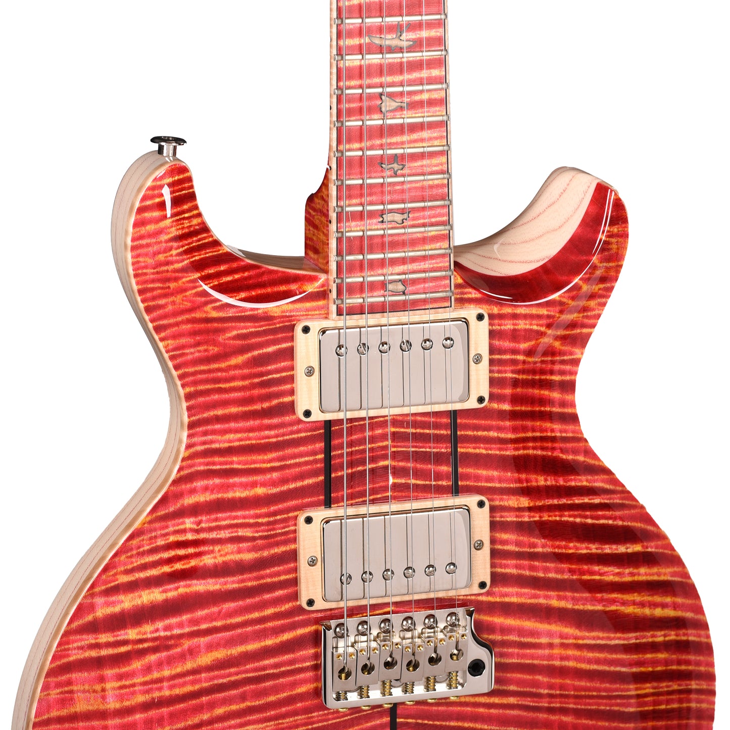 PRS Private Stock #11763 Santana Curly Maple/Swamp Ash Raspberry Lemon w/Stained Curly Maple Neck & Fingerboard Electric Guitars / Solid Body