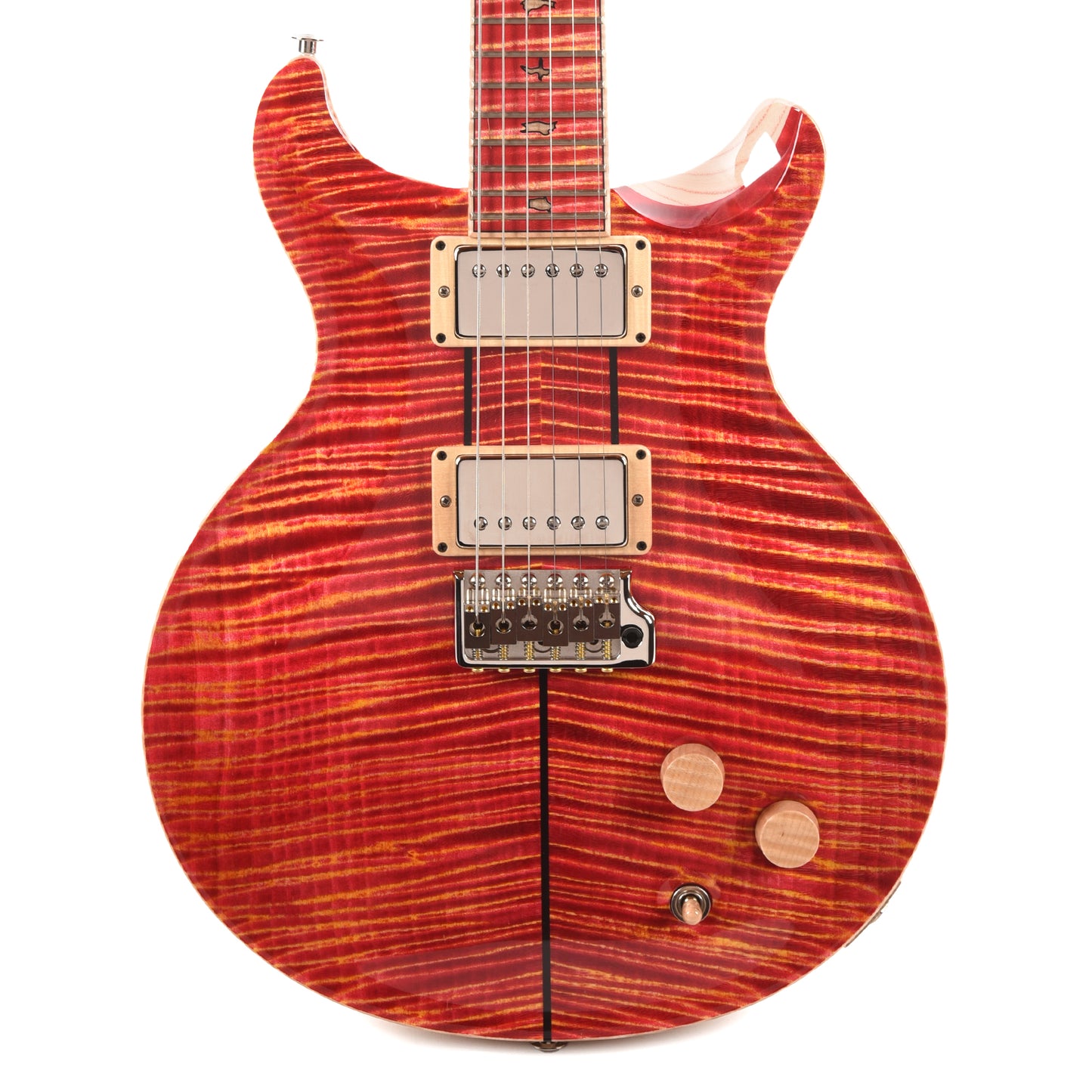 PRS Private Stock #11763 Santana Curly Maple/Swamp Ash Raspberry Lemon w/Stained Curly Maple Neck & Fingerboard Electric Guitars / Solid Body