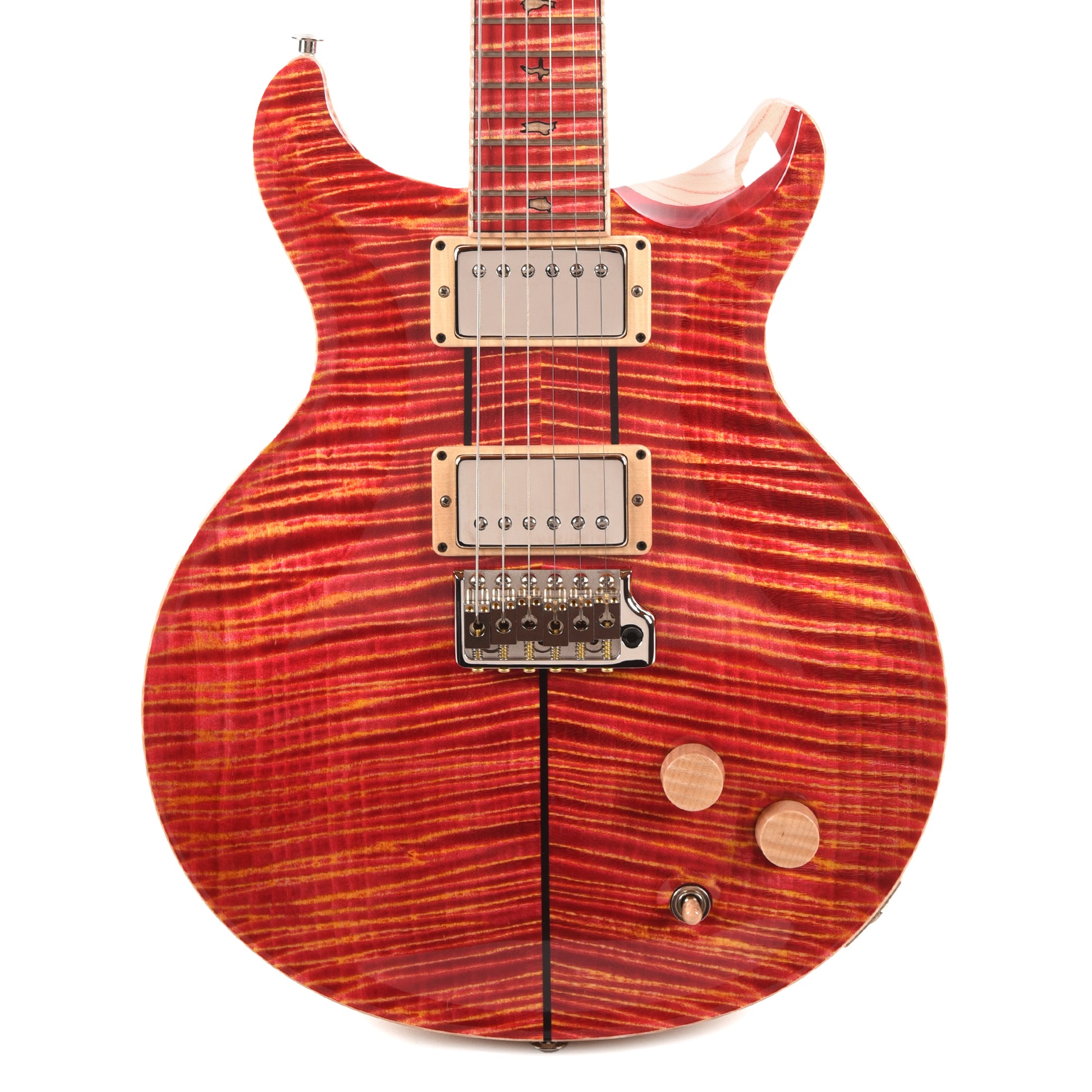 PRS Private Stock #11763 Santana Curly Maple/Swamp Ash Raspberry Lemon w/Stained Curly Maple Neck & Fingerboard Electric Guitars / Solid Body