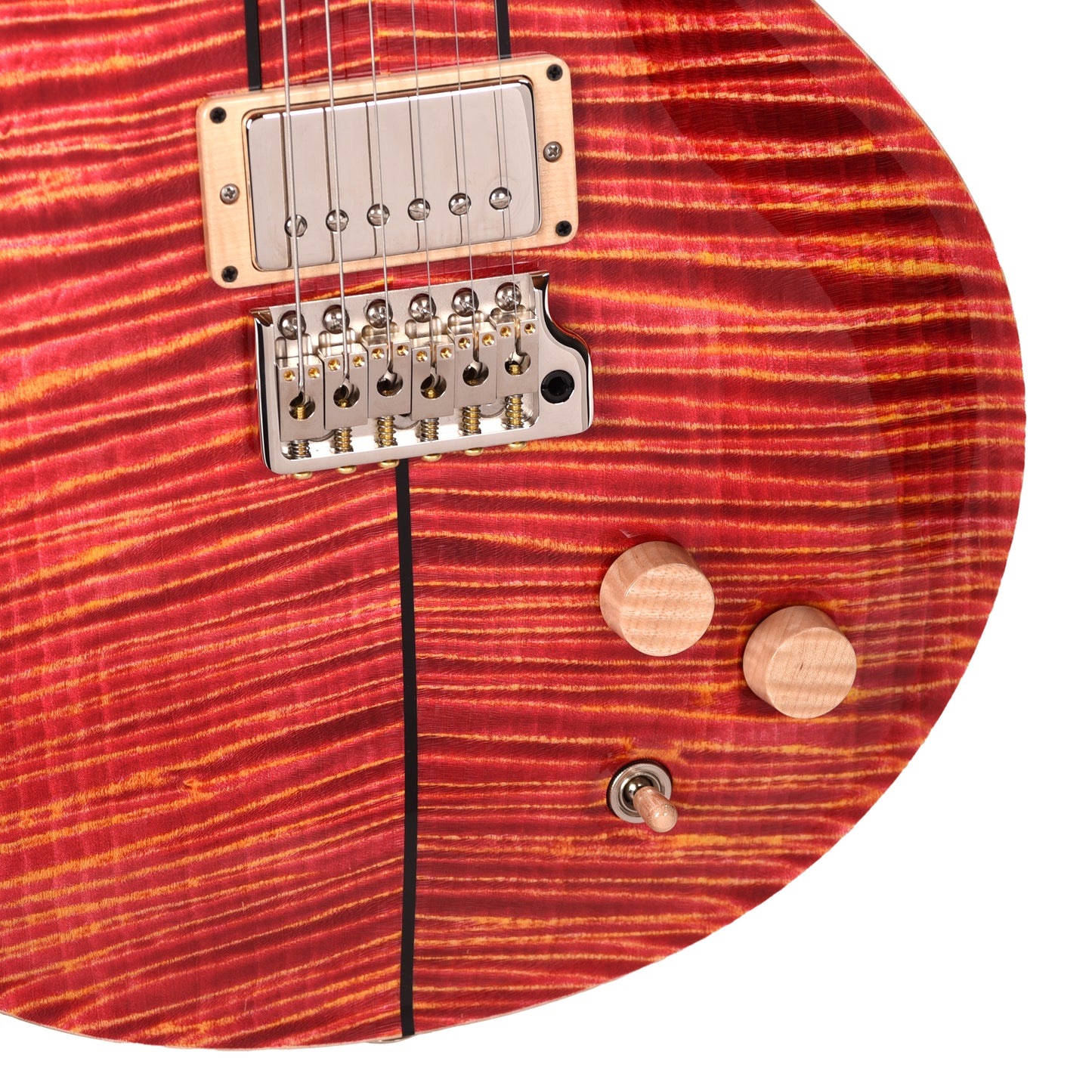 PRS Private Stock #11763 Santana Curly Maple/Swamp Ash Raspberry Lemon w/Stained Curly Maple Neck & Fingerboard Electric Guitars / Solid Body