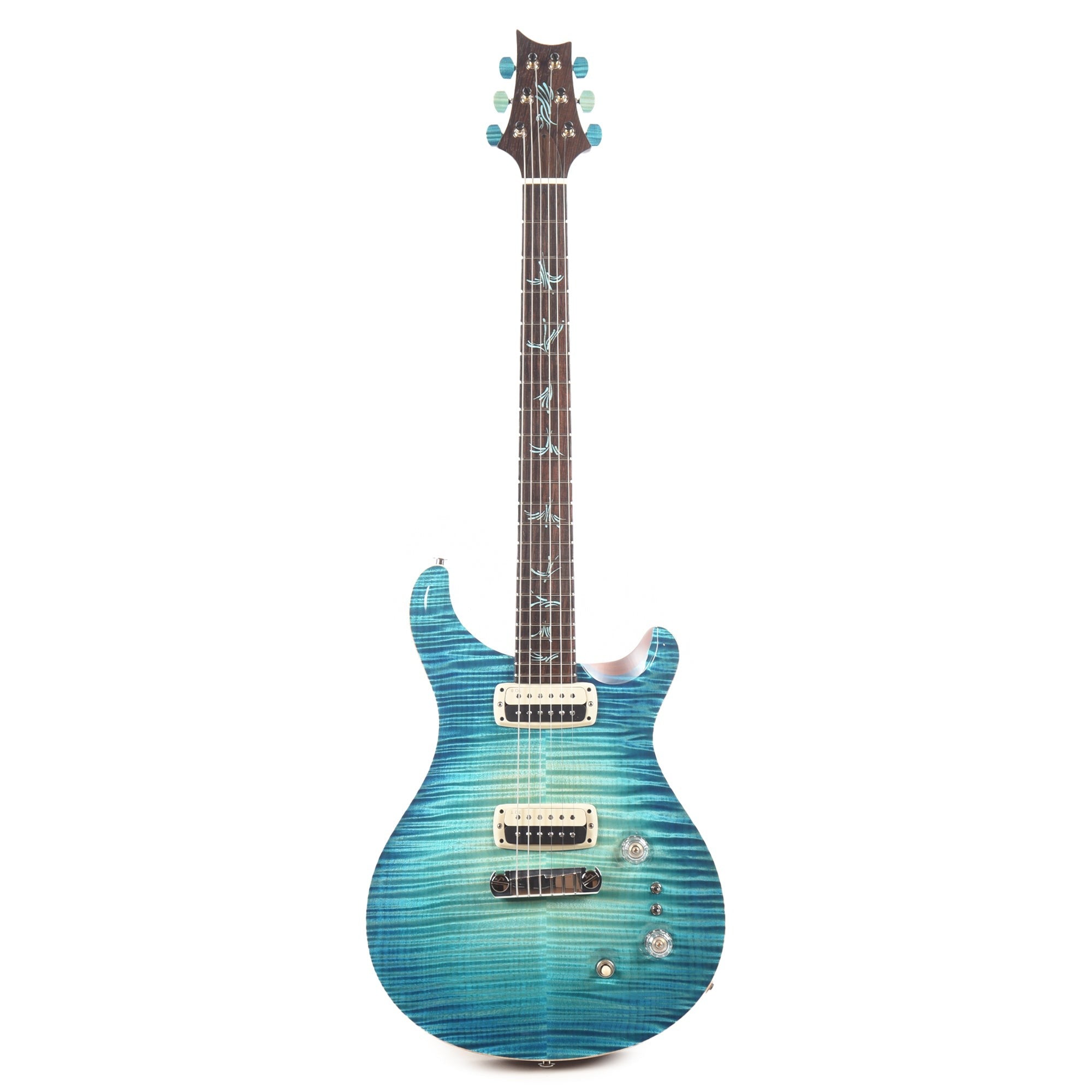PRS Private Stock #11766 Paul's Guitar Curly Maple/Figured South American Mahogany Turquoise Glow w/Brazilian Rosewood Neck & Semi-Hollow Body/No F-Hole Electric Guitars / Solid Body