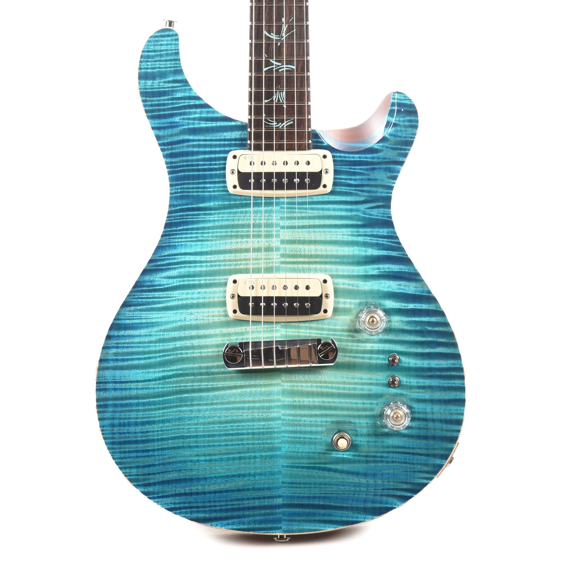 PRS Private Stock #11766 Paul's Guitar Curly Maple/Figured South American Mahogany Turquoise Glow w/Brazilian Rosewood Neck & Semi-Hollow Body/No F-Hole Electric Guitars / Solid Body
