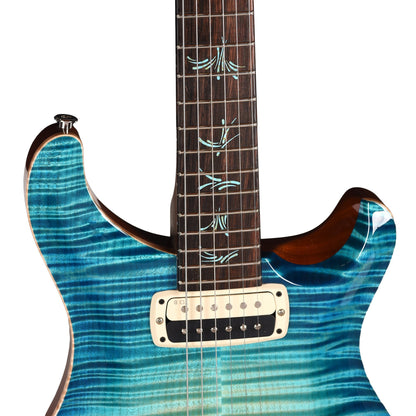 PRS Private Stock #11766 Paul's Guitar Curly Maple/Figured South American Mahogany Turquoise Glow w/Brazilian Rosewood Neck & Semi-Hollow Body/No F-Hole Electric Guitars / Solid Body