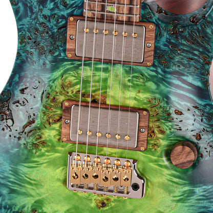 PRS Private Stock #11768 Custom 24 Poplar Burl/African Mahogany Laguna Glow w/Flamed Mahogany Neck & Hormigo Fingerboard Electric Guitars / Solid Body