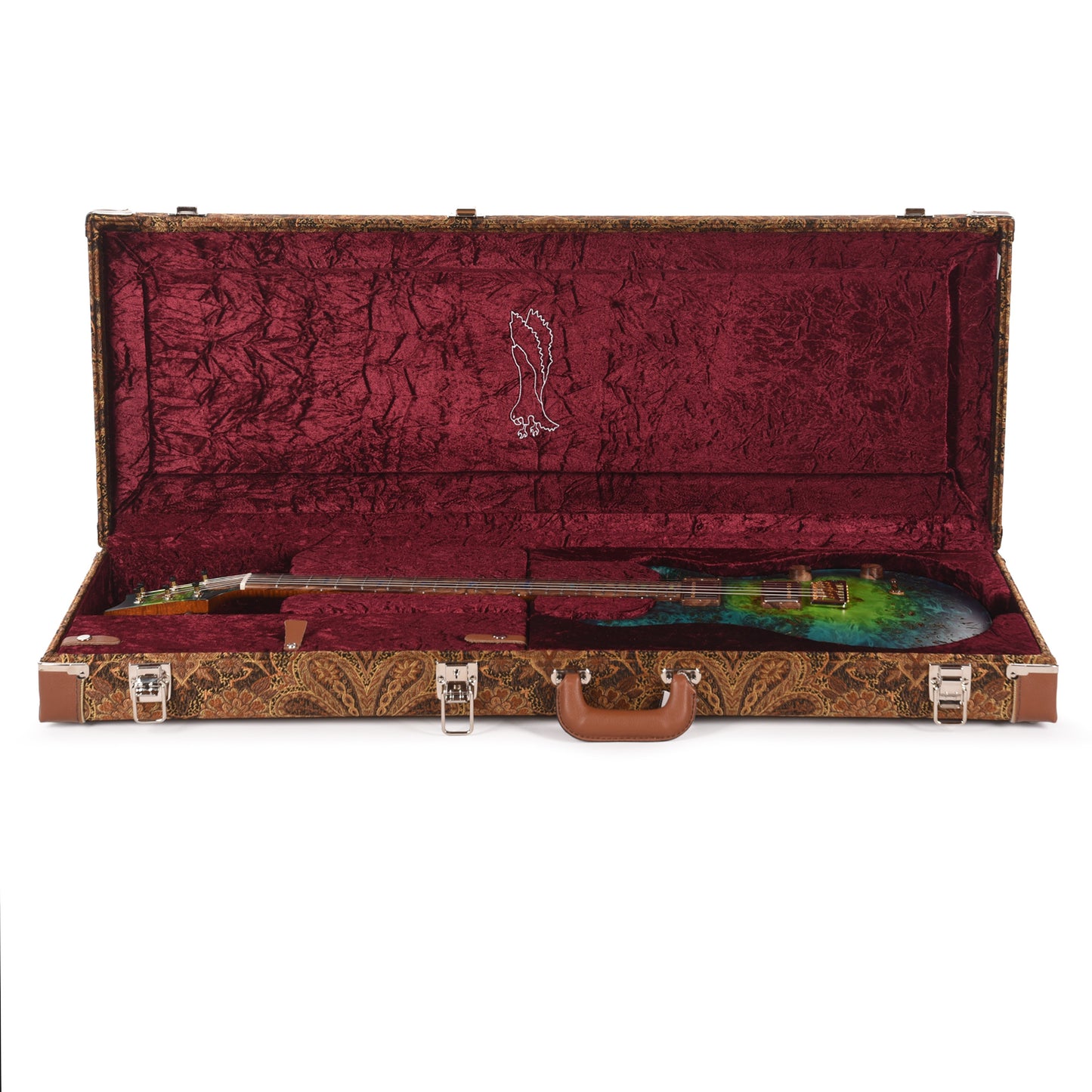 PRS Private Stock #11768 Custom 24 Poplar Burl/African Mahogany Laguna Glow w/Flamed Mahogany Neck & Hormigo Fingerboard Electric Guitars / Solid Body