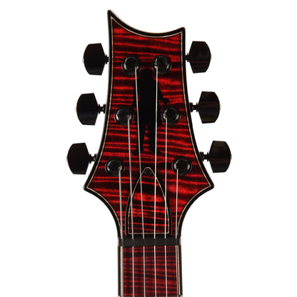PRS Private Stock #12224 Modern Eagle V Curly Maple/Swamp Ash Blood Red Glow w/Black Wash Back & Bats in Flight Inlay Electric Guitars / Solid Body
