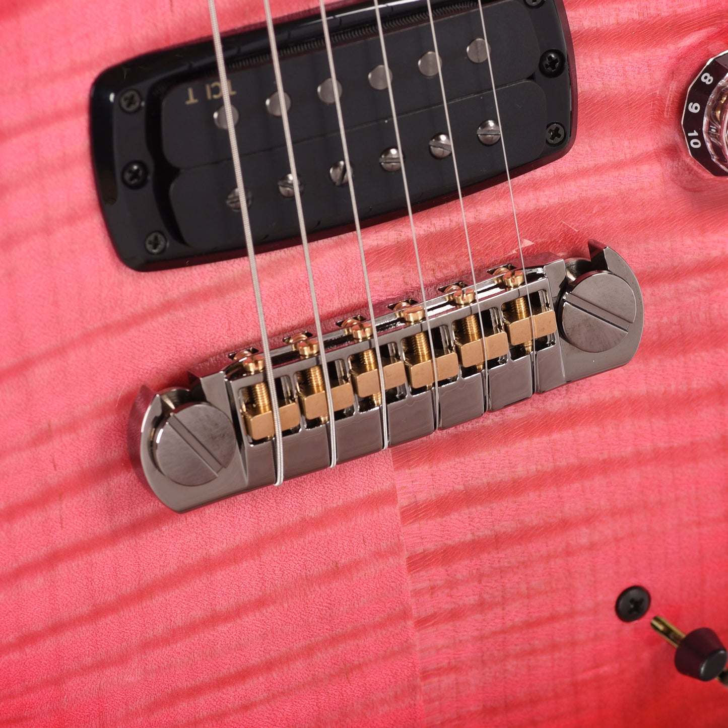 PRS Private Stock #12224 Modern Eagle V Curly Maple/Swamp Ash Blood Red Glow w/Black Wash Back & Bats in Flight Inlay Electric Guitars / Solid Body
