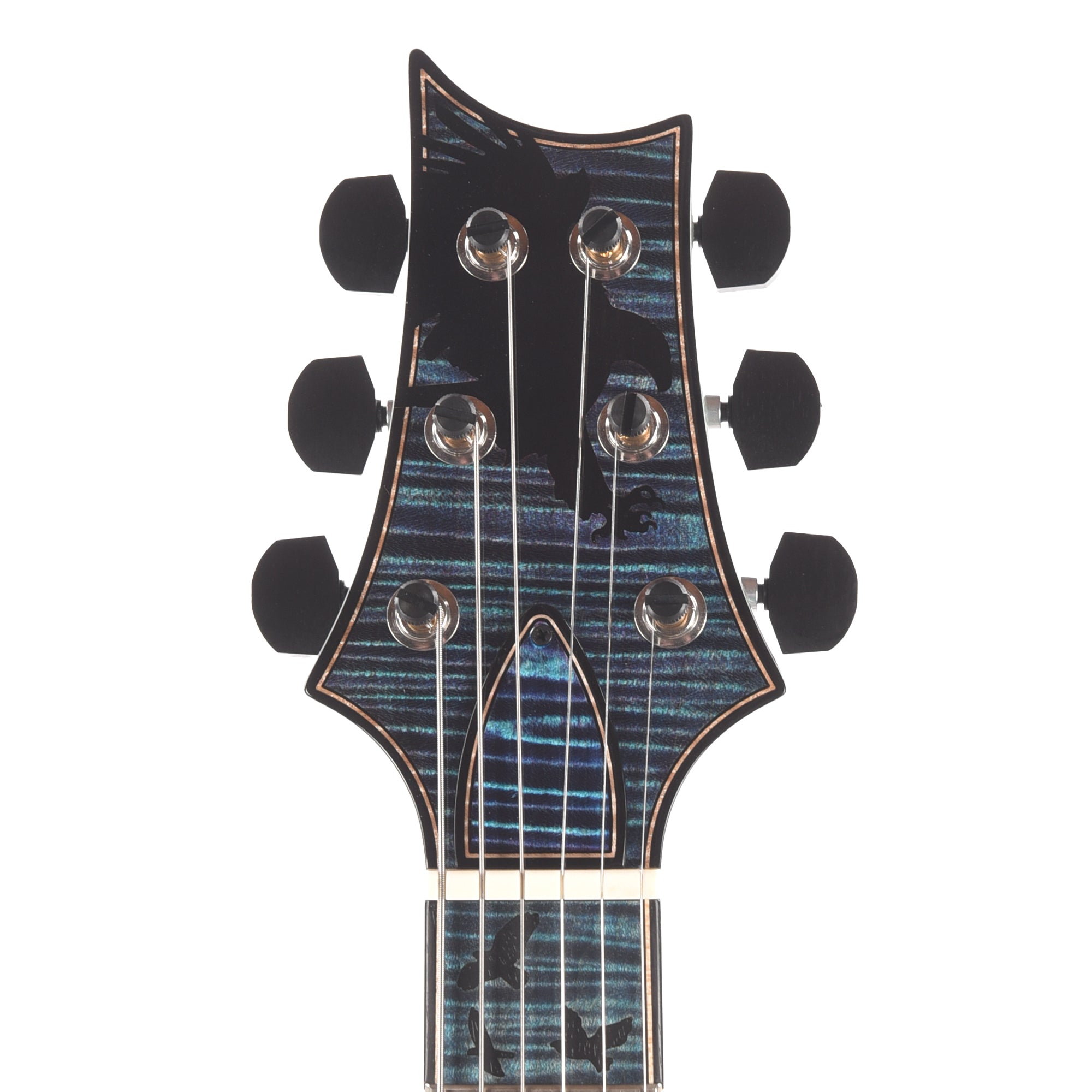 PRS Private Stock #12227 McCarty 594 One Piece Curly Maple/Black Limba Aqua Violet Dragon's Breath w/Birds of a Feather Electric Guitars / Solid Body