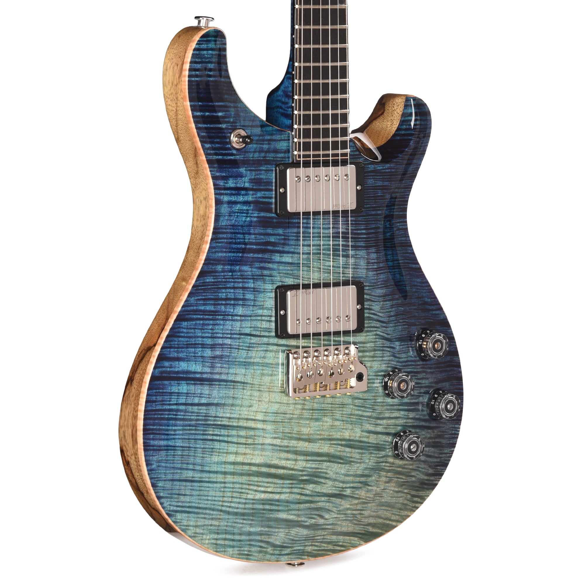 PRS Private Stock #12227 McCarty 594 One Piece Curly Maple/Black Limba Aqua Violet Dragon's Breath w/Birds of a Feather Electric Guitars / Solid Body