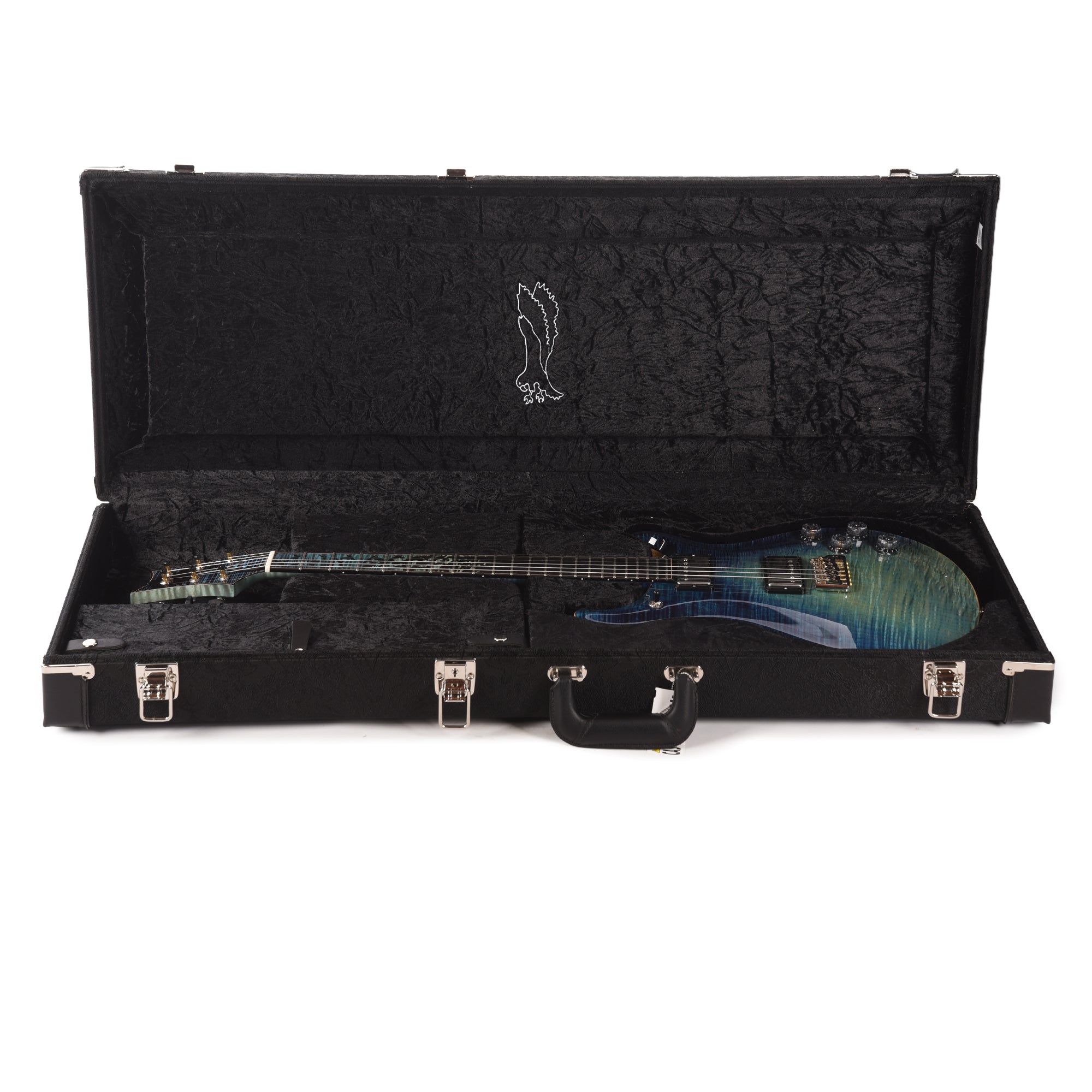 PRS Private Stock #12227 McCarty 594 One Piece Curly Maple/Black Limba Aqua Violet Dragon's Breath w/Birds of a Feather Electric Guitars / Solid Body