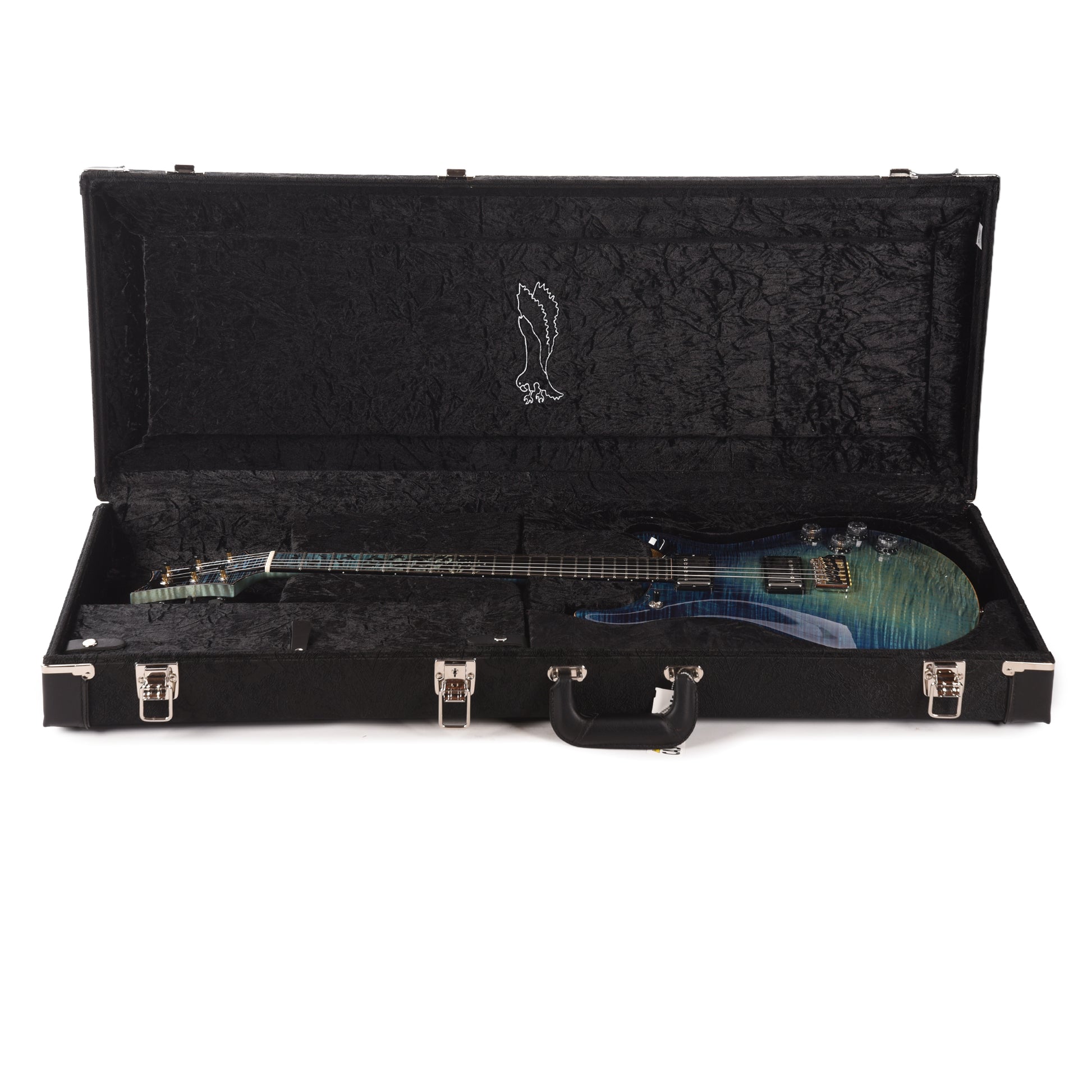 PRS Private Stock #12227 McCarty 594 One Piece Curly Maple/Black Limba Aqua Violet Dragon's Breath w/Birds of a Feather Electric Guitars / Solid Body