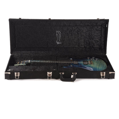 PRS Private Stock #12227 McCarty 594 One Piece Curly Maple/Black Limba Aqua Violet Dragon's Breath w/Birds of a Feather Electric Guitars / Solid Body