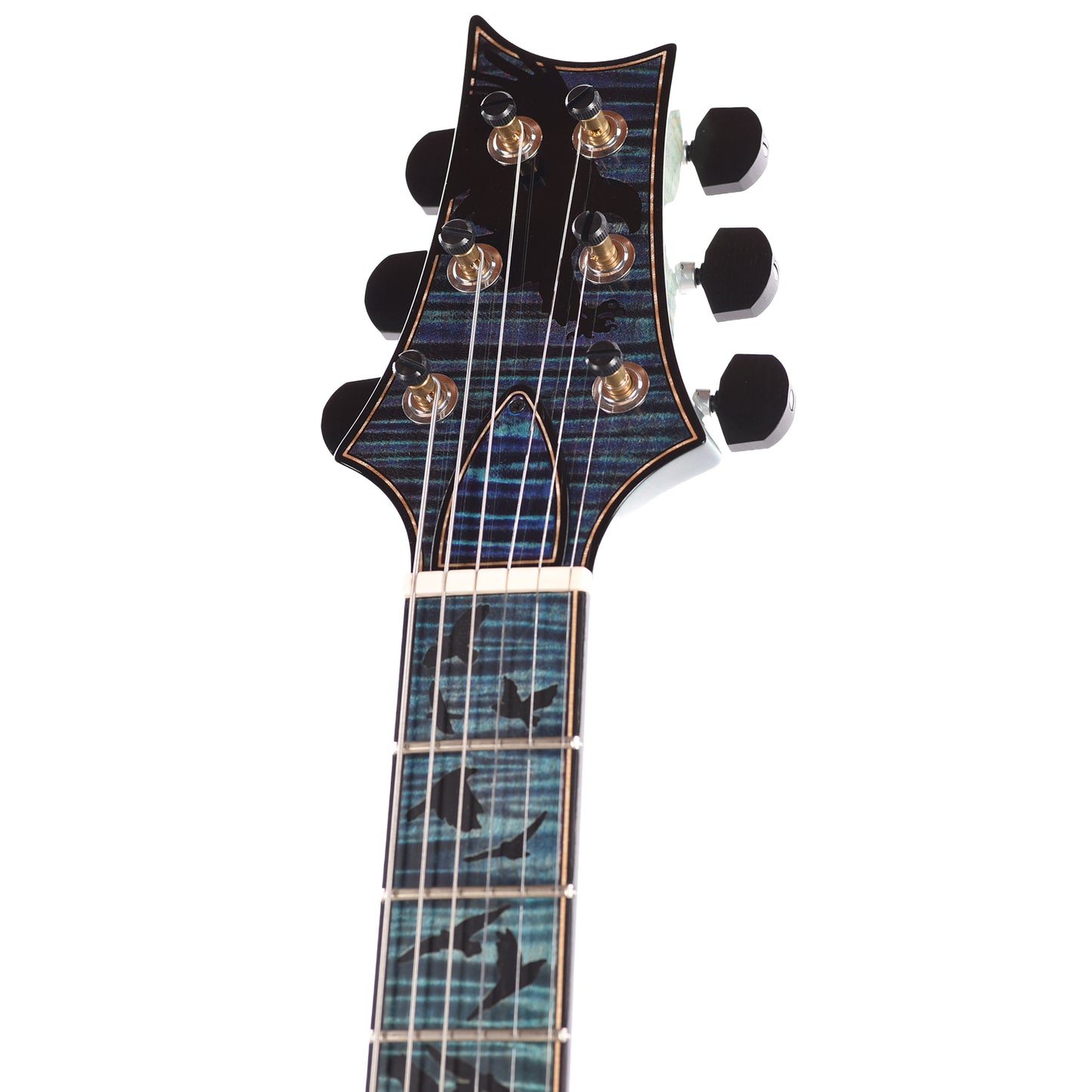 PRS Private Stock #12227 McCarty 594 One Piece Curly Maple/Black Limba Aqua Violet Dragon's Breath w/Birds of a Feather Electric Guitars / Solid Body