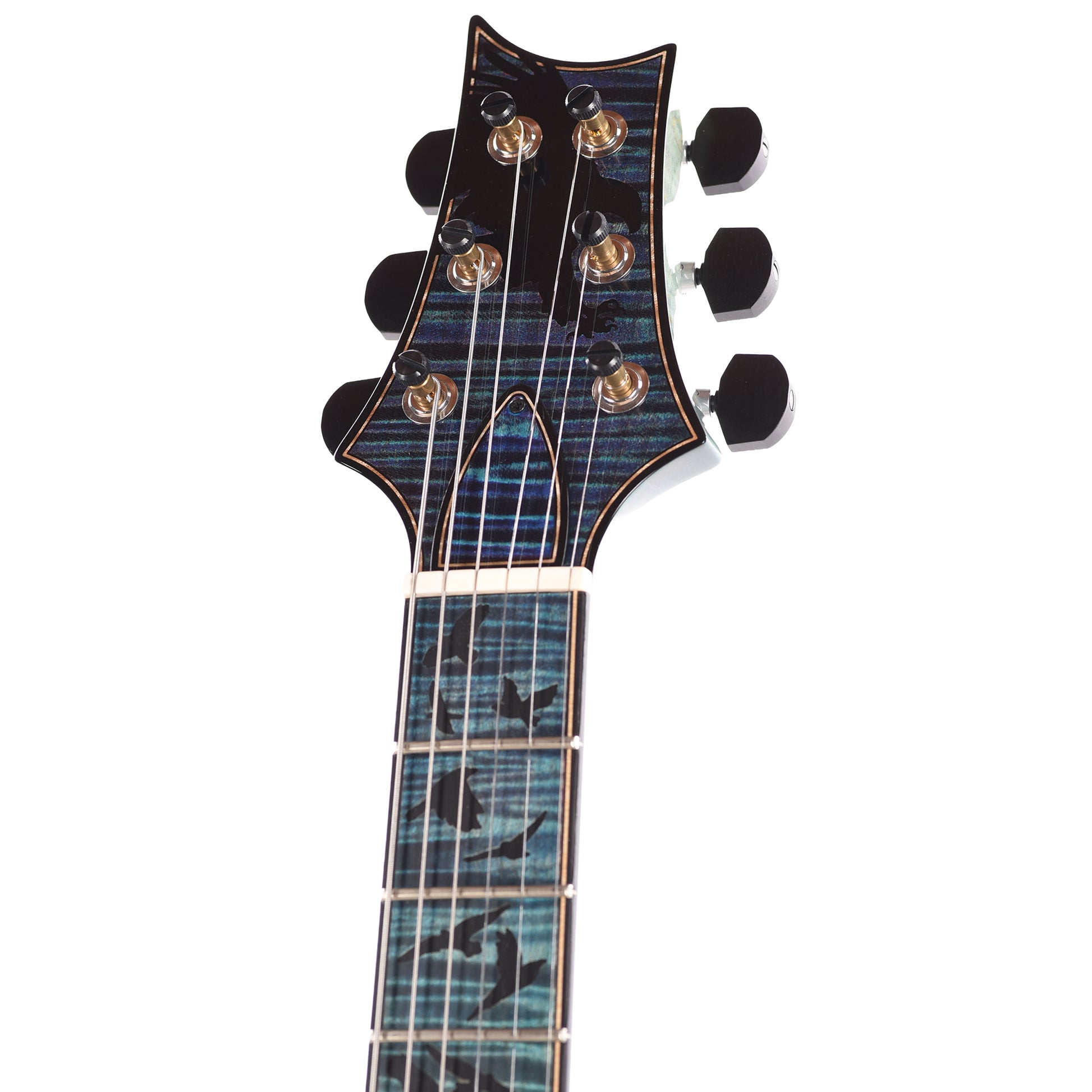 PRS Private Stock #12227 McCarty 594 One Piece Curly Maple/Black Limba Aqua Violet Dragon's Breath w/Birds of a Feather Electric Guitars / Solid Body