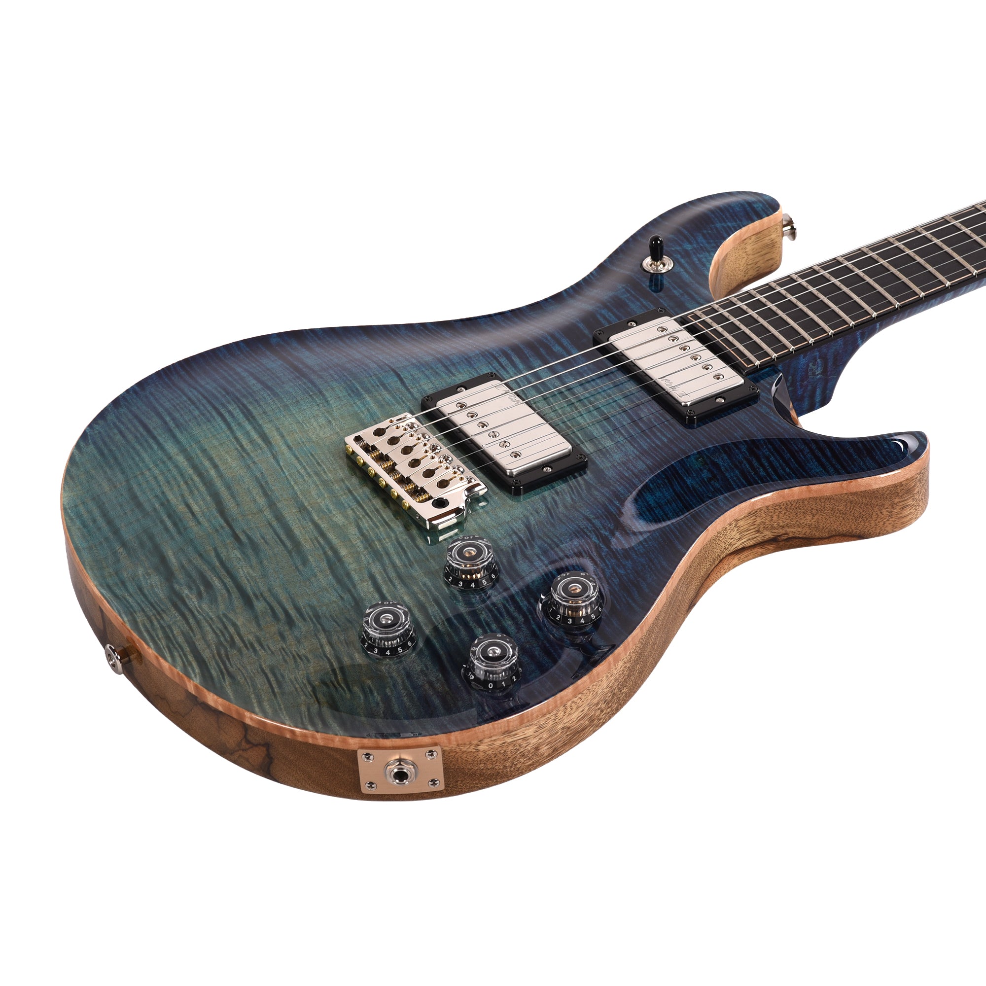 PRS Private Stock #12227 McCarty 594 One Piece Curly Maple/Black Limba Aqua Violet Dragon's Breath w/Birds of a Feather Electric Guitars / Solid Body