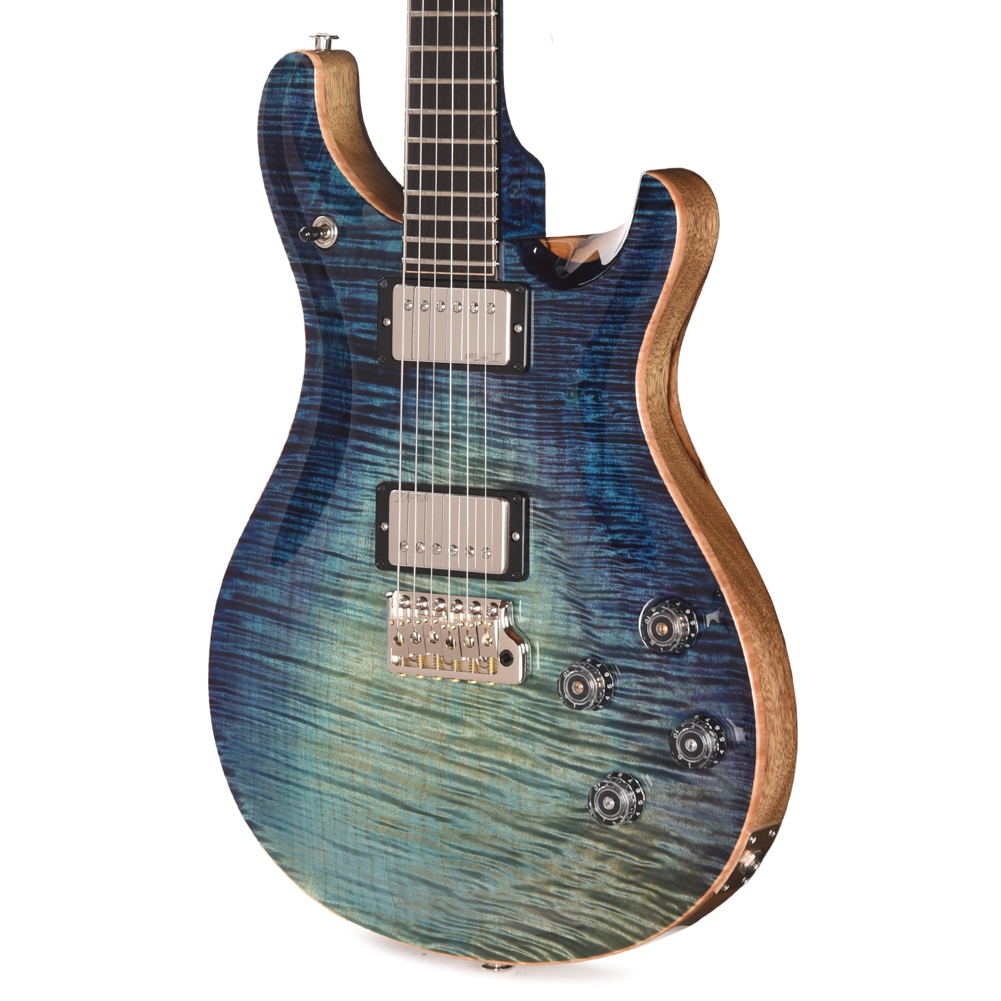 PRS Private Stock #12227 McCarty 594 One Piece Curly Maple/Black Limba Aqua Violet Dragon's Breath w/Birds of a Feather Electric Guitars / Solid Body
