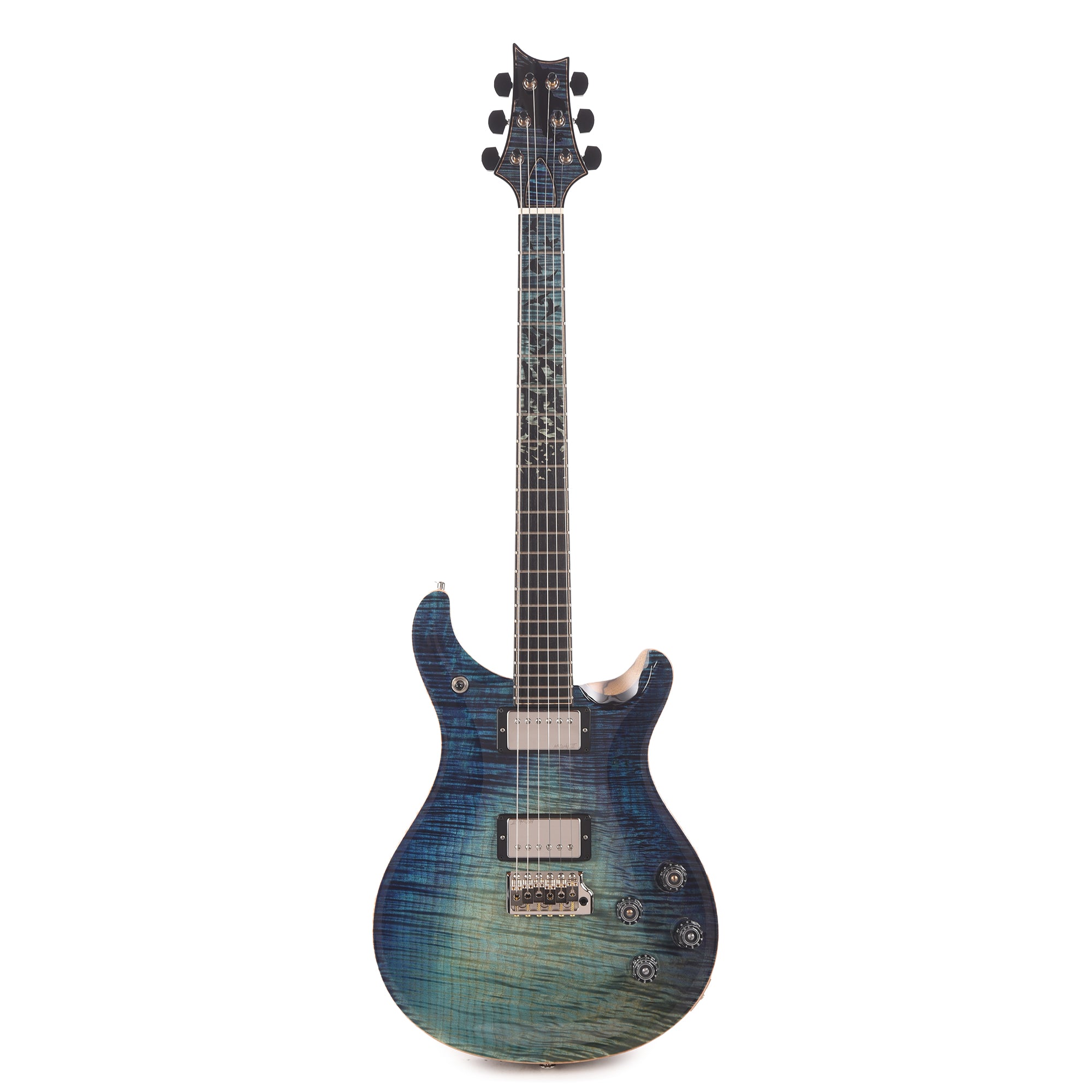 PRS Private Stock #12227 McCarty 594 One Piece Curly Maple/Black Limba Aqua Violet Dragon's Breath w/Birds of a Feather Electric Guitars / Solid Body