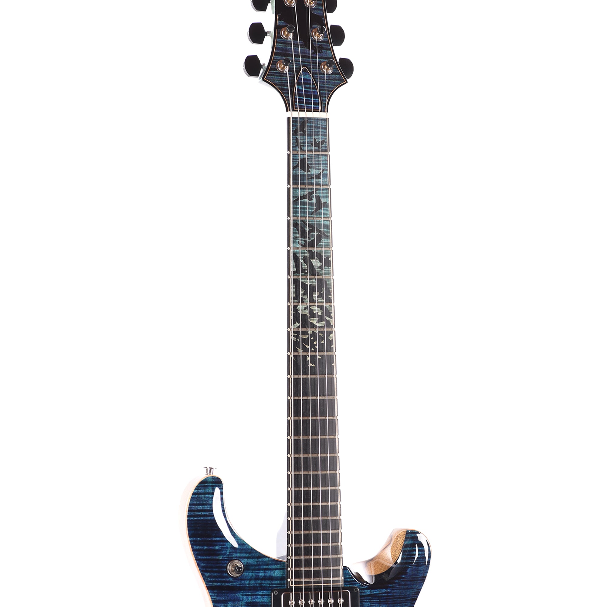 PRS Private Stock #12227 McCarty 594 One Piece Curly Maple/Black Limba Aqua Violet Dragon's Breath w/Birds of a Feather Electric Guitars / Solid Body