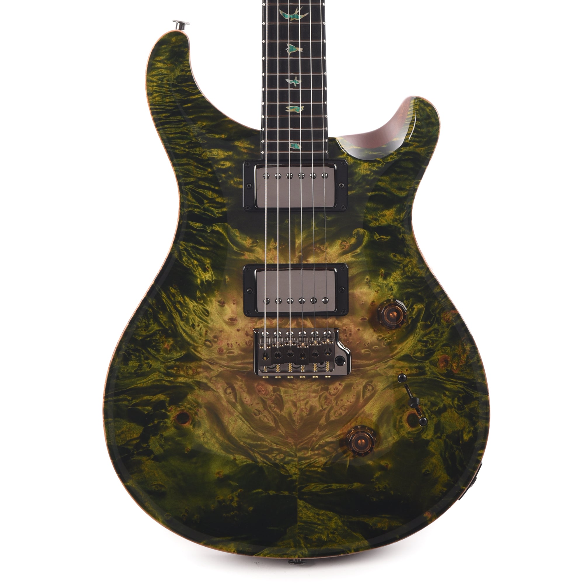 PRS Private Stock #12229 Custom 24 Maple Burl/African Mahogany Rainforest Glow w/Matching Neck Back Electric Guitars / Solid Body