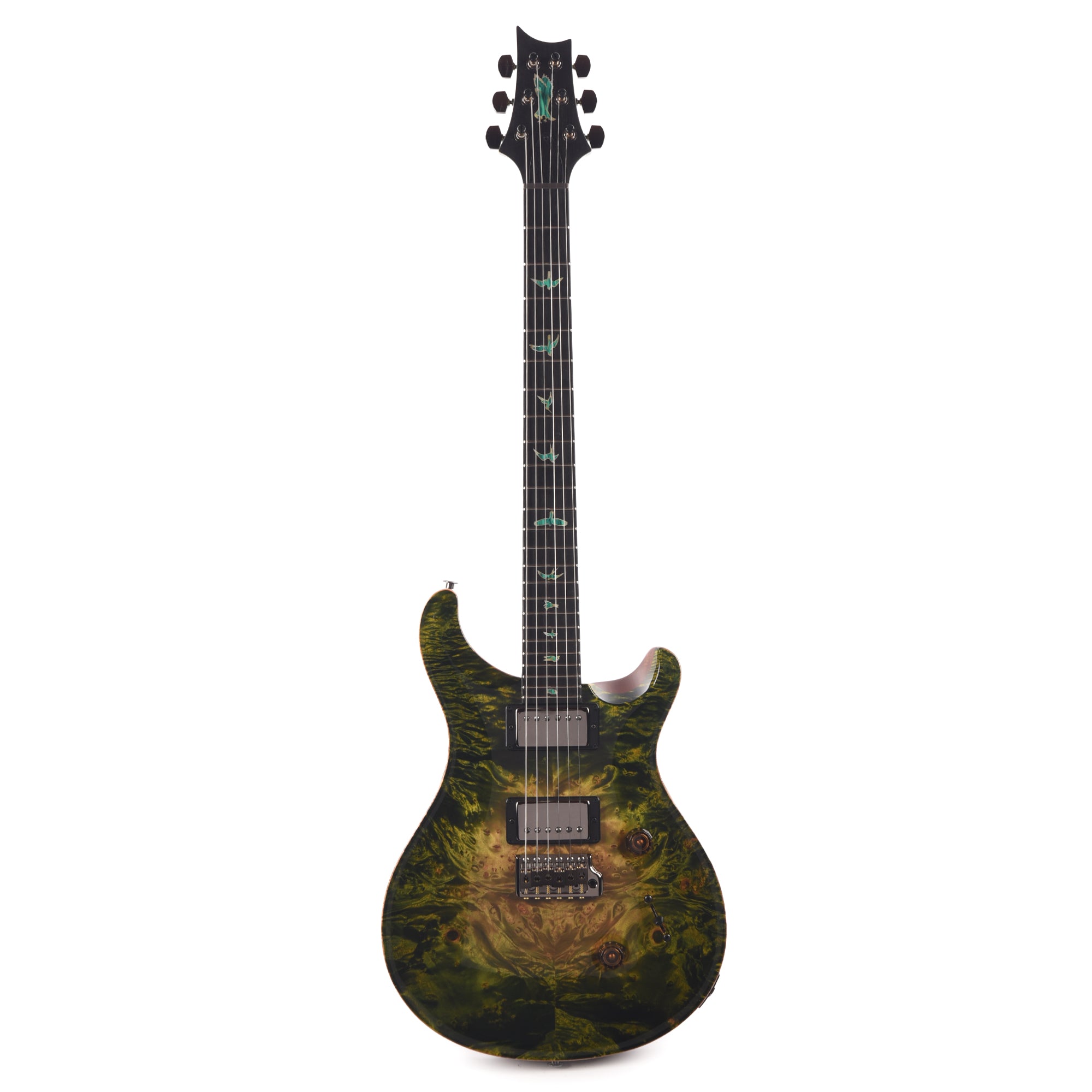 PRS Private Stock #12229 Custom 24 Maple Burl/African Mahogany Rainforest Glow w/Matching Neck Back Electric Guitars / Solid Body