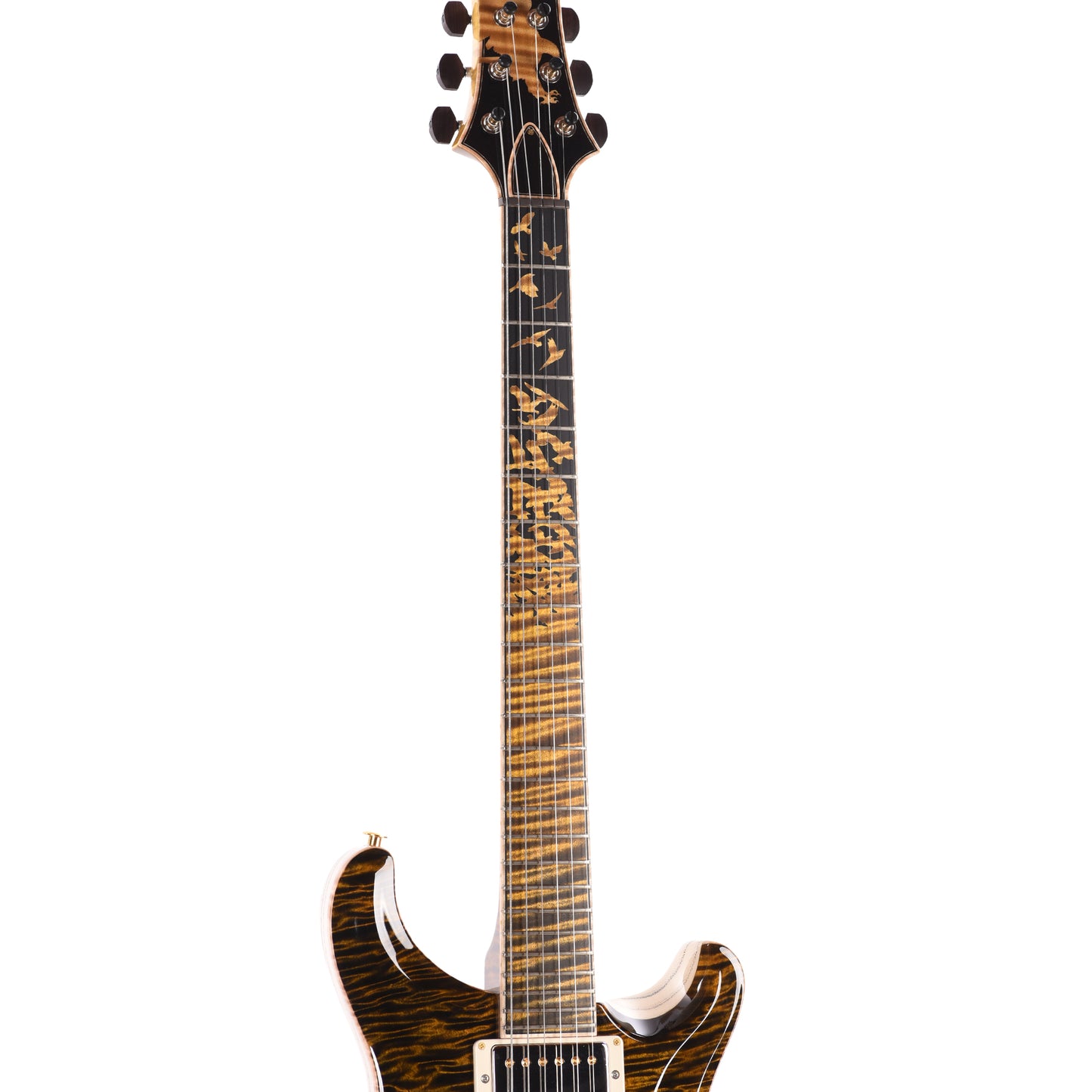 PRS Private Stock #12230 Custom 24 Curly Maple/Swamp Ash Tiger Eye Glow w/Reverse Birds of a Feather Inlays Electric Guitars / Solid Body