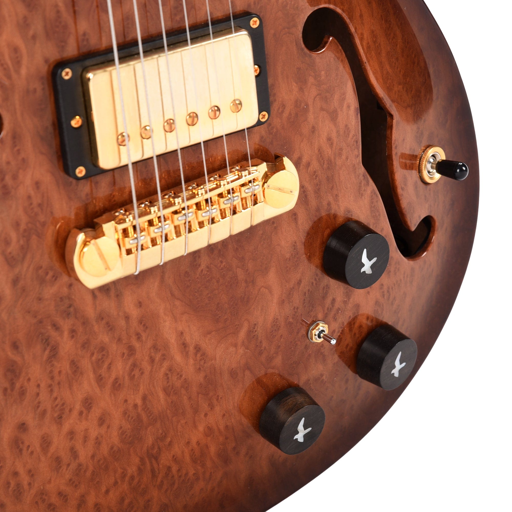 PRS Private Stock Hollowbody II Piezo Redwood Burl Natural w/Wrap Around Micro Burst Electric Guitars / Solid Body