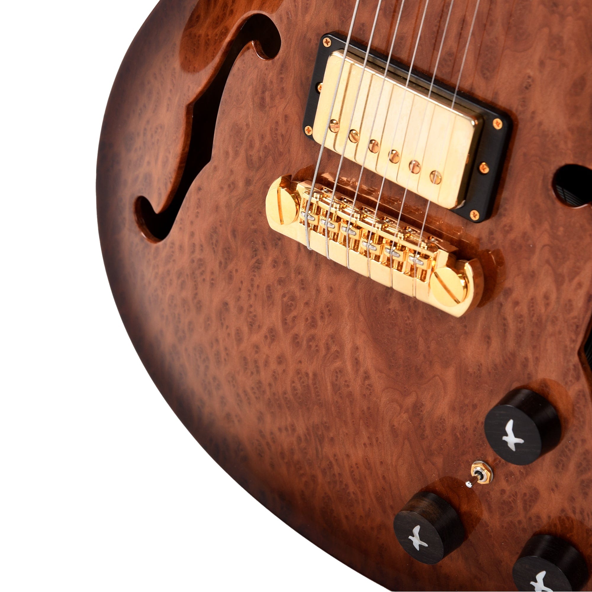 PRS Private Stock Hollowbody II Piezo Redwood Burl Natural w/Wrap Around Micro Burst Electric Guitars / Solid Body