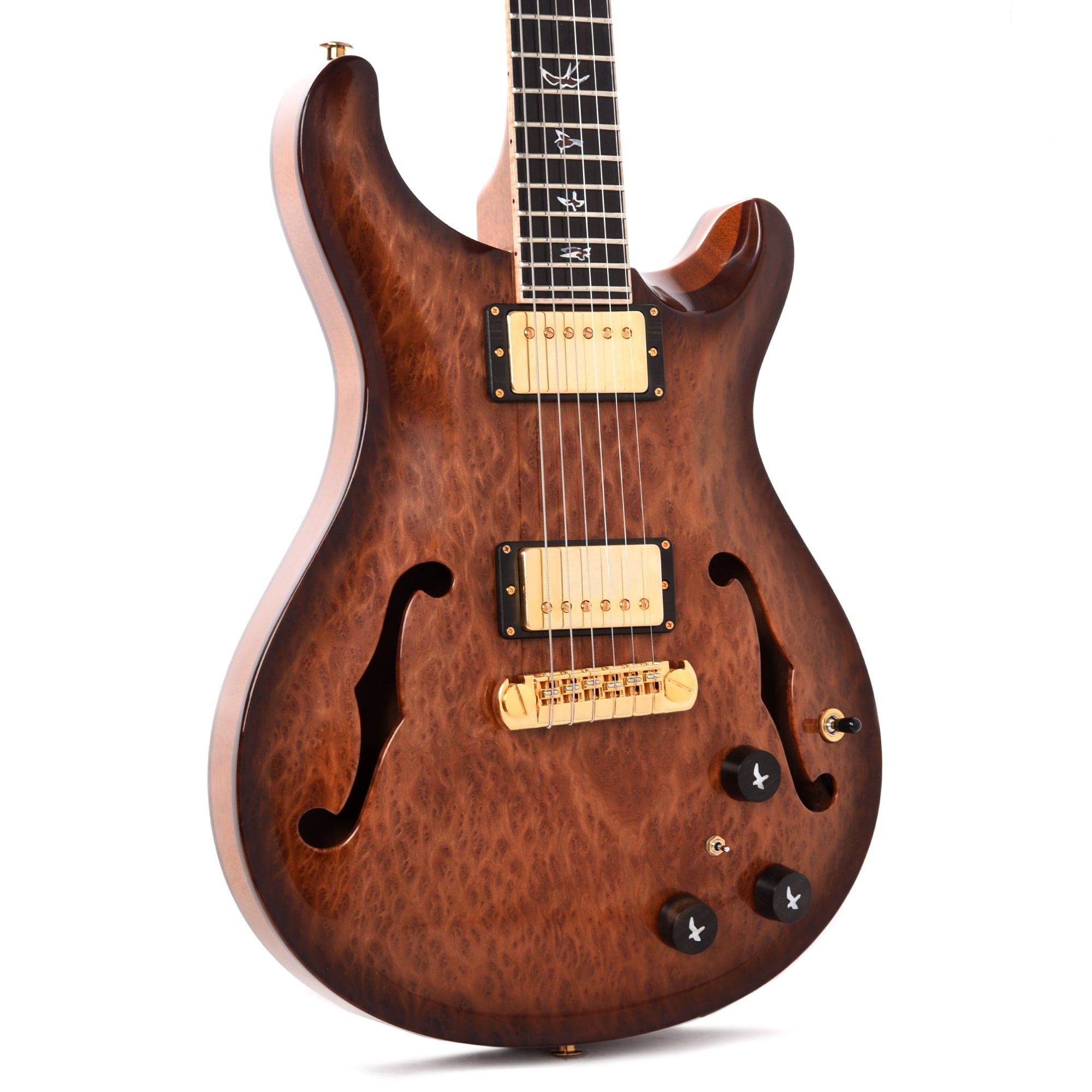 PRS Private Stock Hollowbody II Piezo Redwood Burl Natural w/Wrap Around Micro Burst Electric Guitars / Solid Body