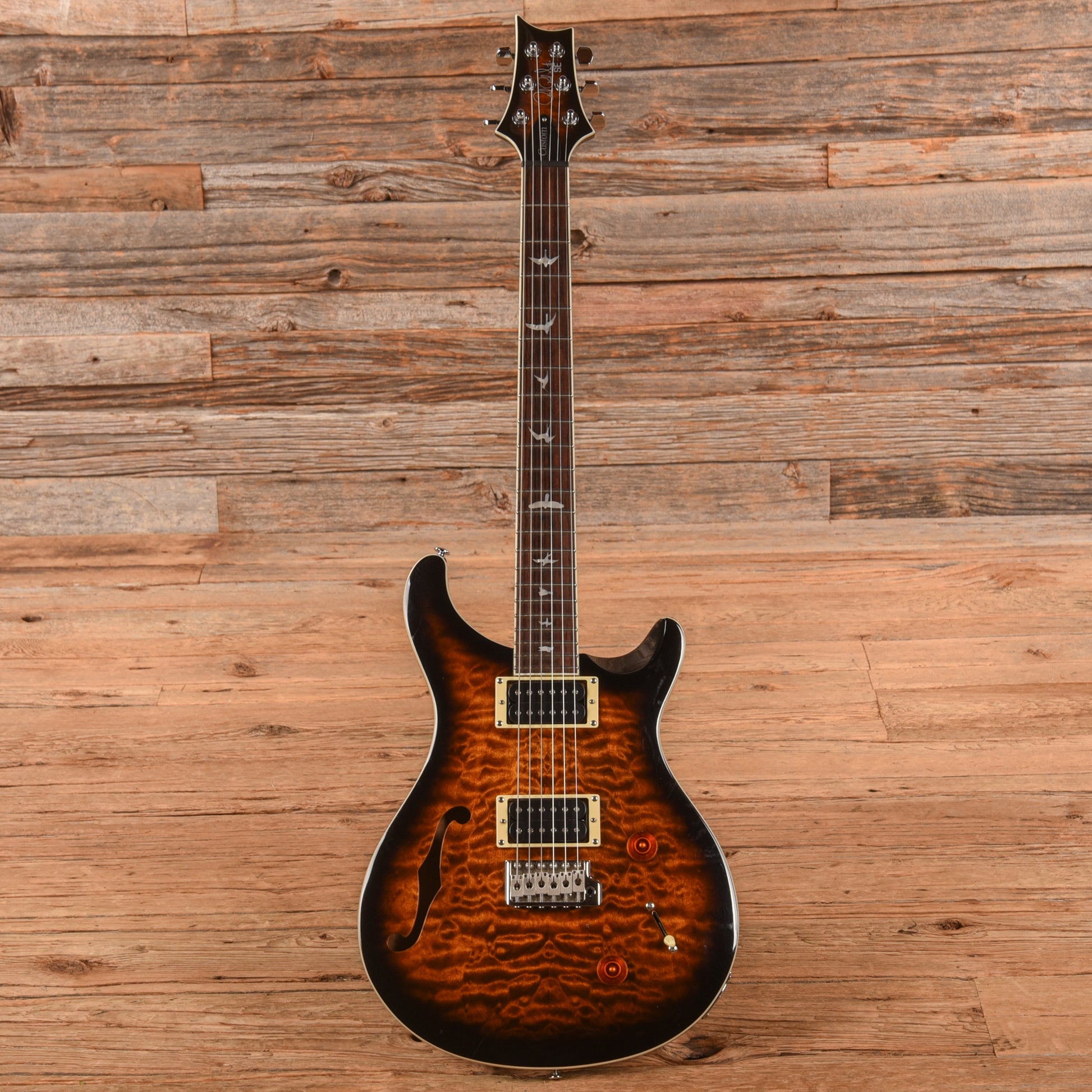 PRS SE Custom 22 Semi-Hollow Sunburst Electric Guitars / Solid Body