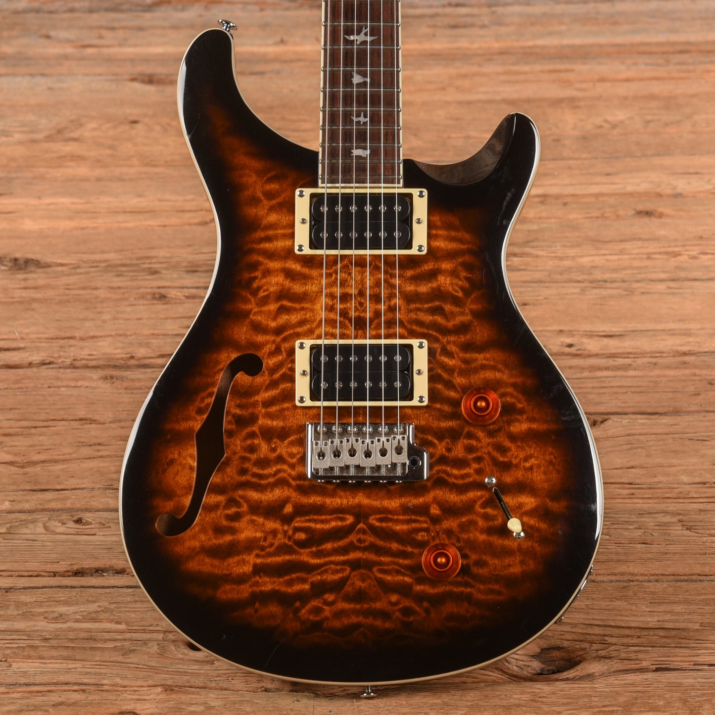 PRS SE Custom 22 Semi-Hollow Sunburst Electric Guitars / Solid Body