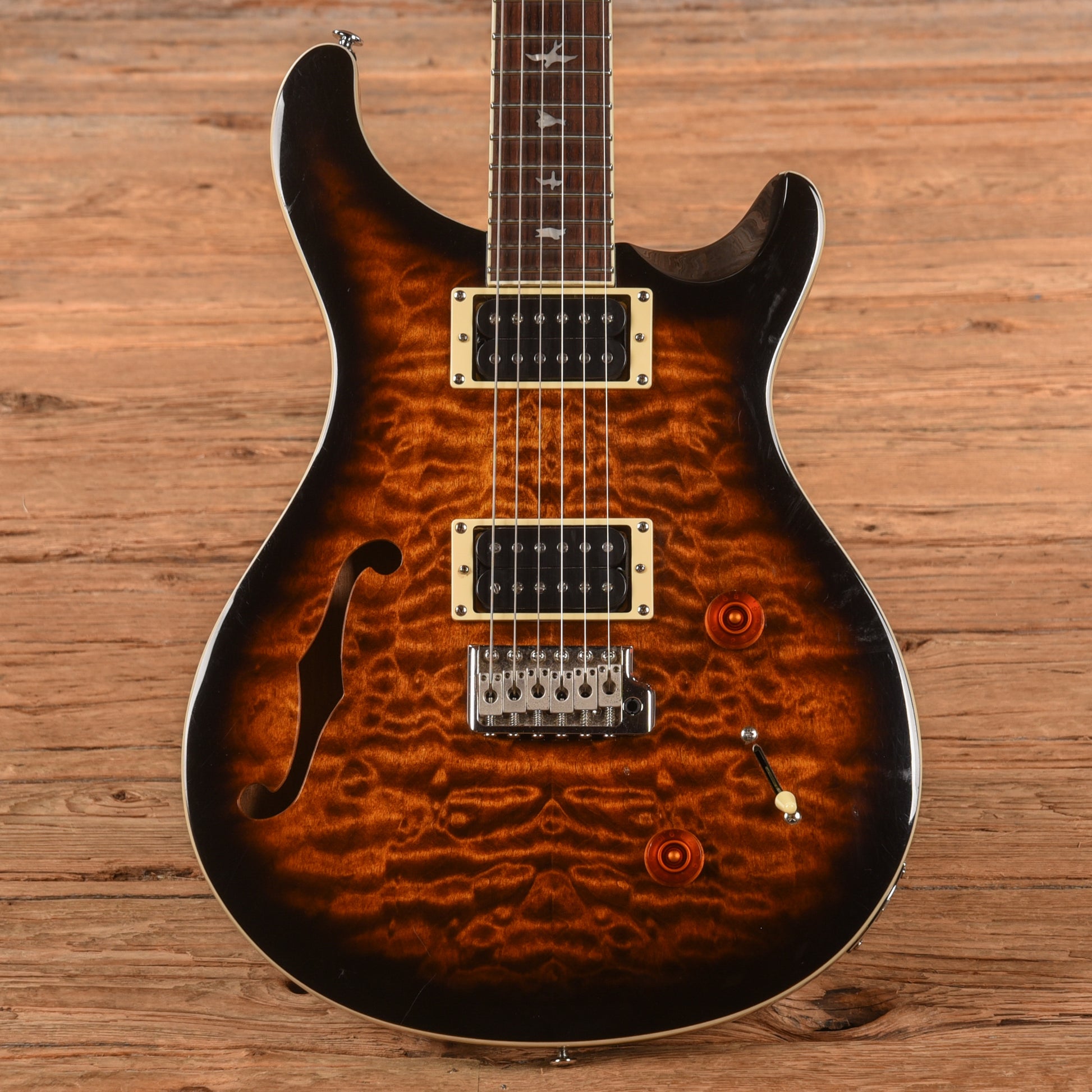 PRS SE Custom 22 Semi-Hollow Sunburst Electric Guitars / Solid Body