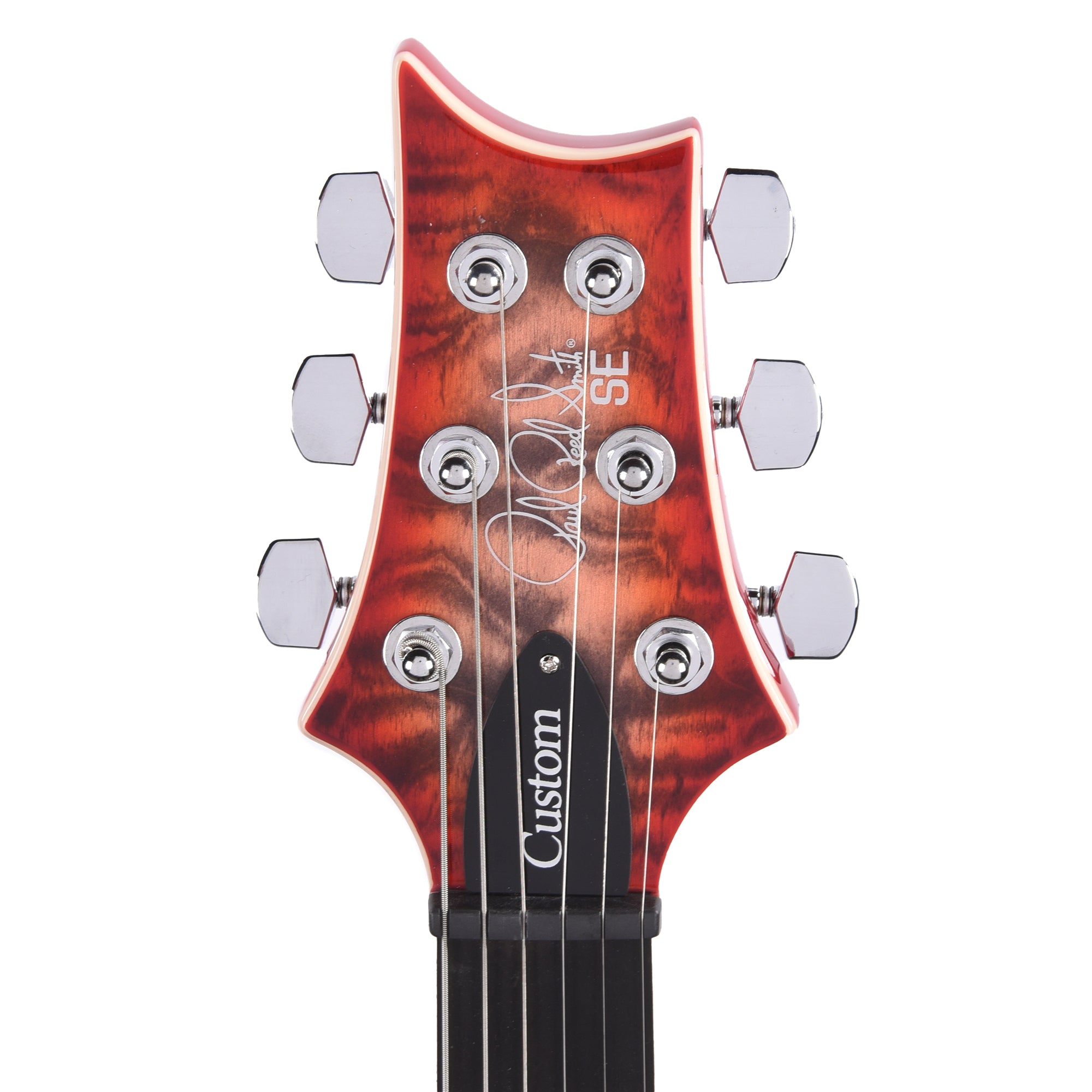 PRS SE Custom 24-08 Quilt Charcoal Cherry Burst Electric Guitars / Solid Body