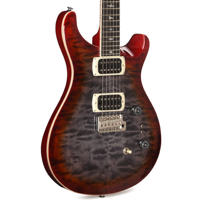 PRS SE Custom 24-08 Quilt Charcoal Cherry Burst Electric Guitars / Solid Body