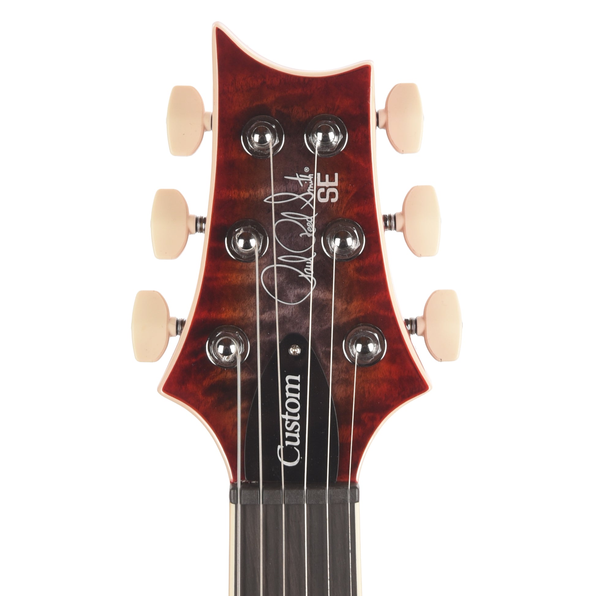 PRS SE Custom 24-08 Quilt Charcoal Cherry Burst Electric Guitars / Solid Body