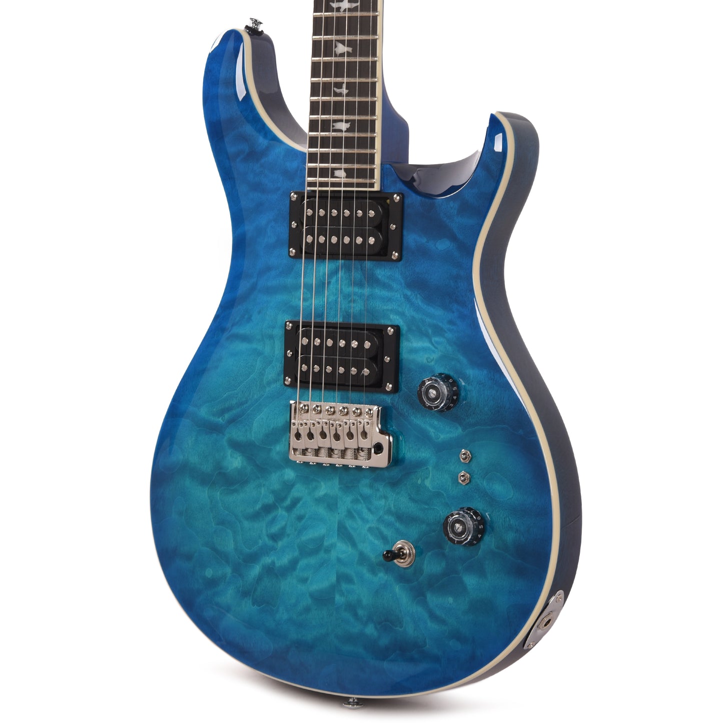 PRS SE Custom 24-08 Quilt Lake Blue Electric Guitars / Solid Body