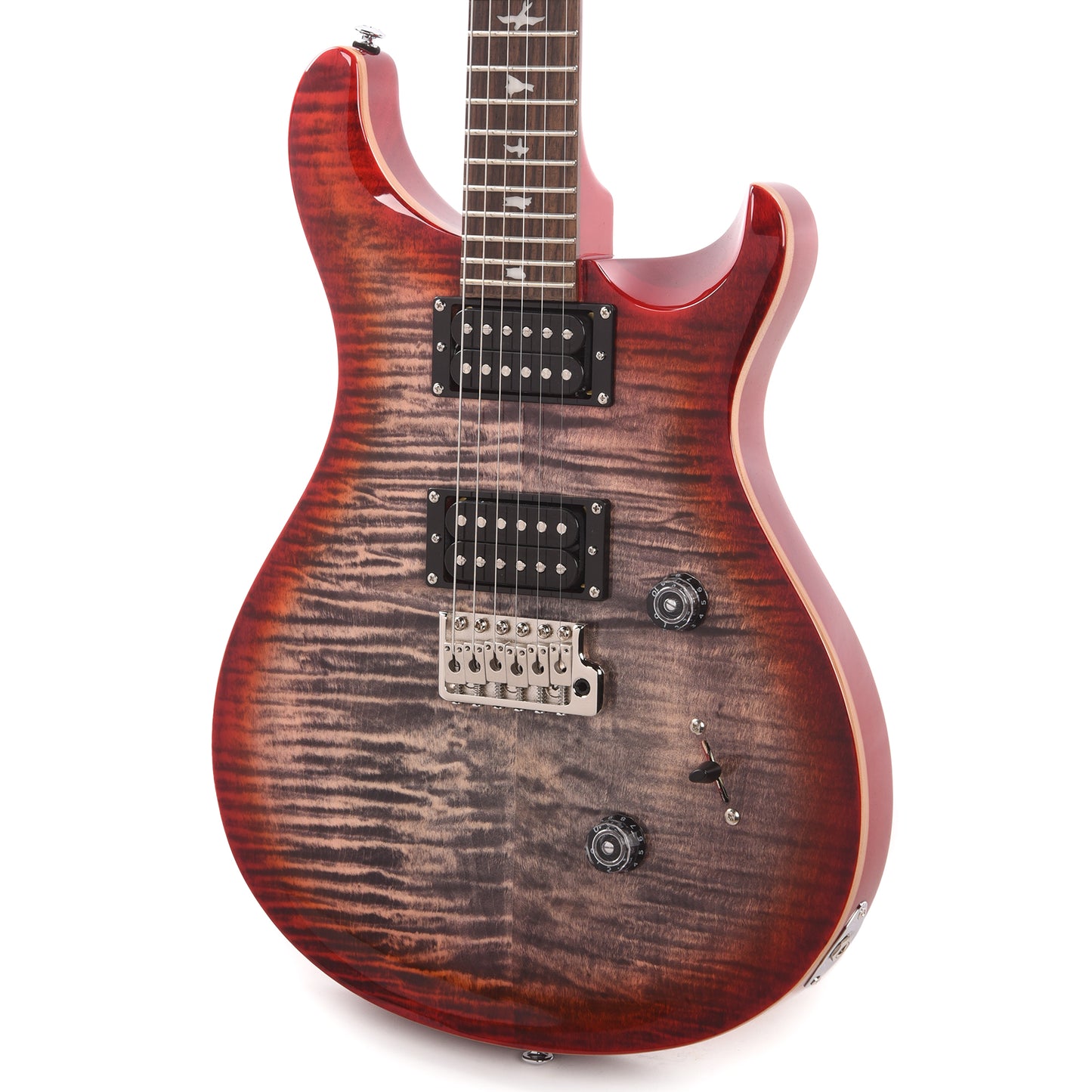 PRS SE Custom 24 Charcoal Cherry Burst Electric Guitars / Solid Body