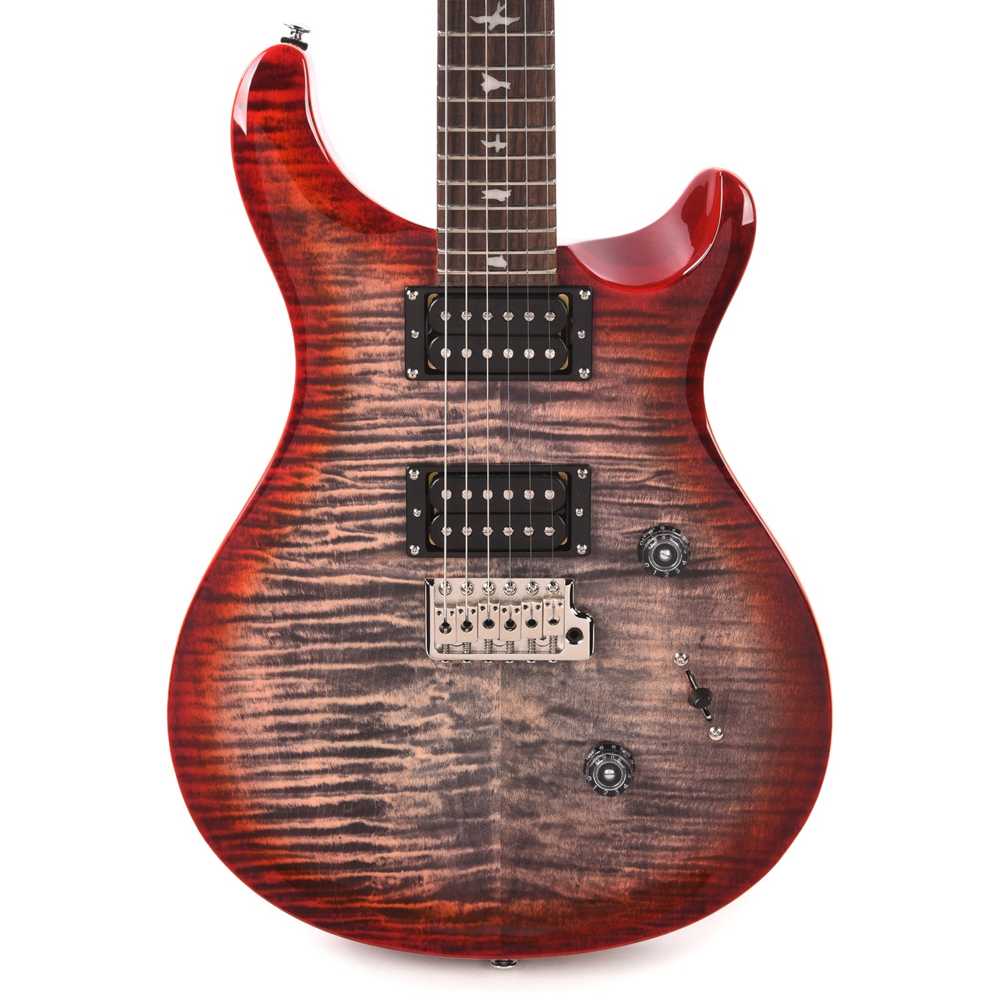 PRS SE Custom 24 Charcoal Cherry Burst Electric Guitars / Solid Body