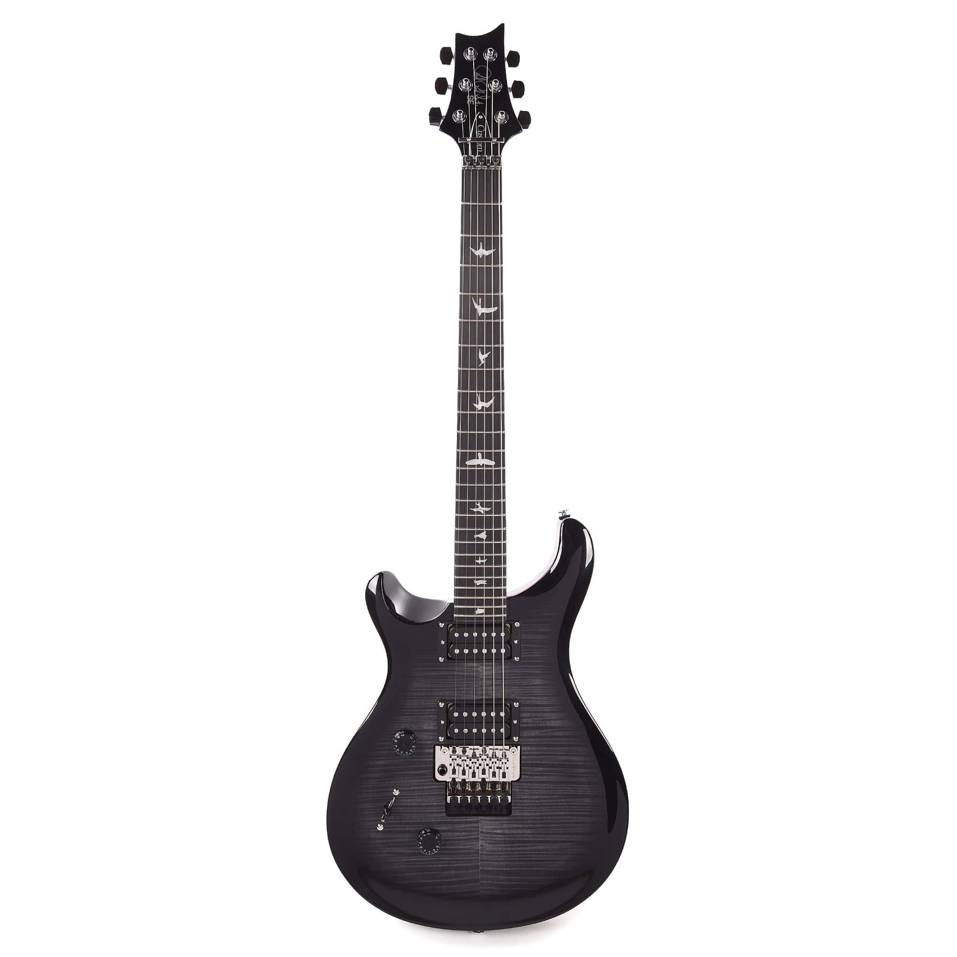 PRS SE Custom 24 "Floyd" LEFTY Charcoal Burst Electric Guitars / Solid Body