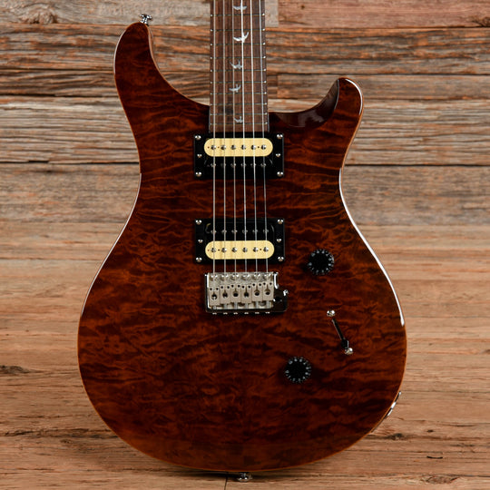 PRS SE Custom 24 Quilt Brown Electric Guitars / Solid Body