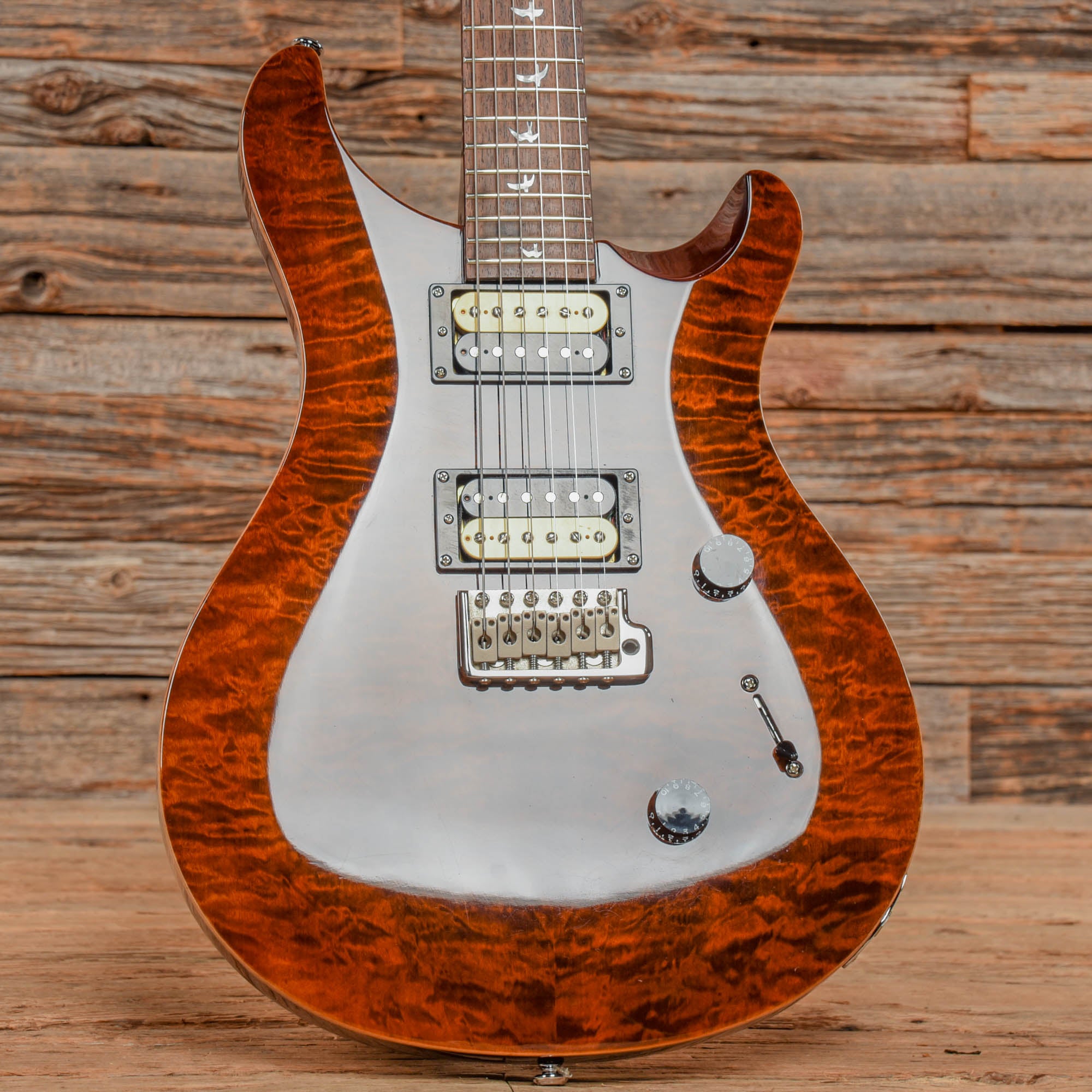 PRS SE Custom 24 Quilt Brown Electric Guitars / Solid Body
