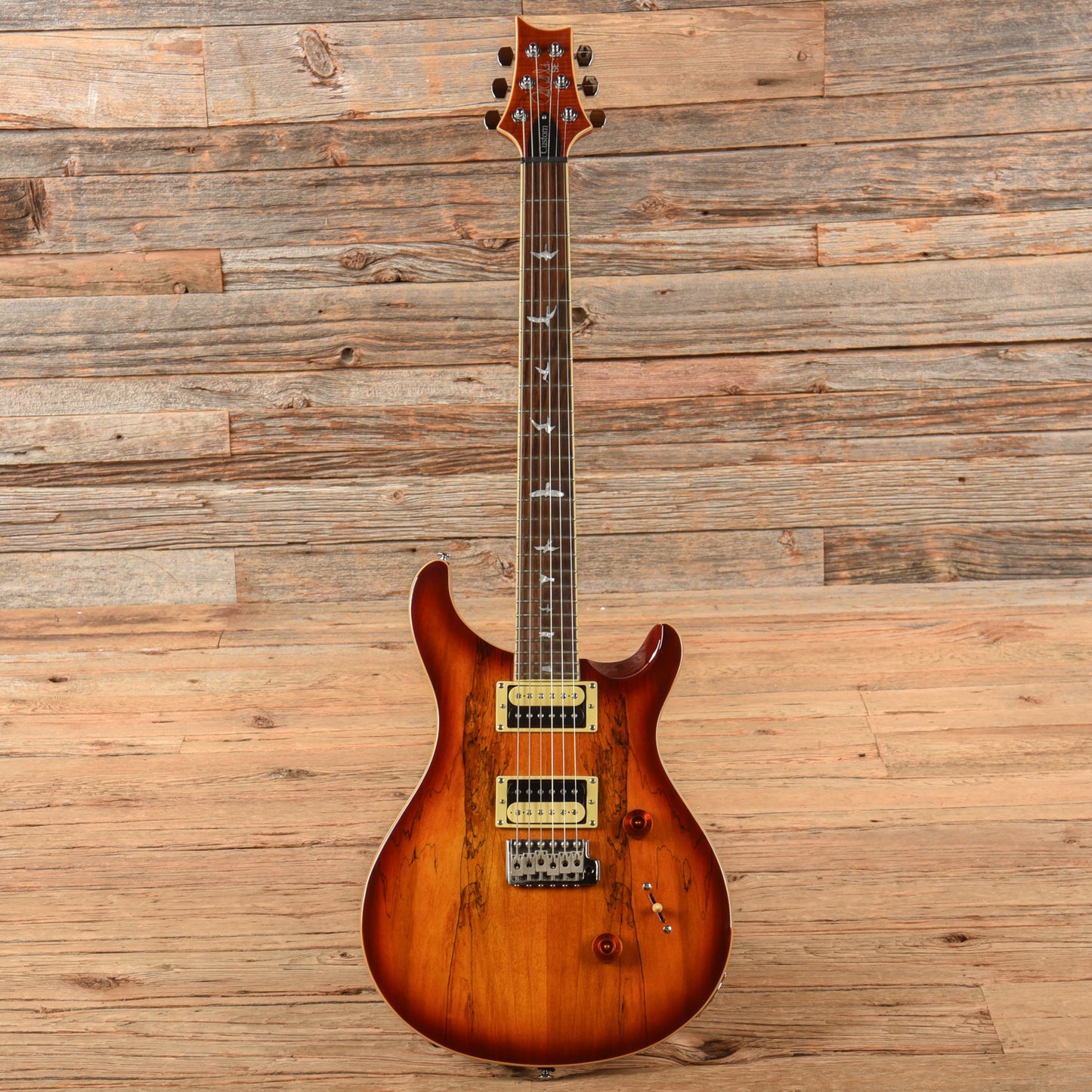 PRS SE Custom 24 Spalted Maple Cherry Sunburst 2018 Electric Guitars / Solid Body