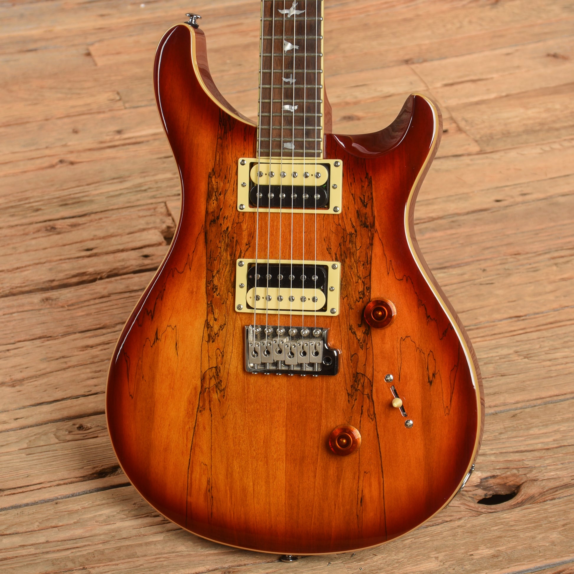 PRS SE Custom 24 Spalted Maple Cherry Sunburst 2018 Electric Guitars / Solid Body
