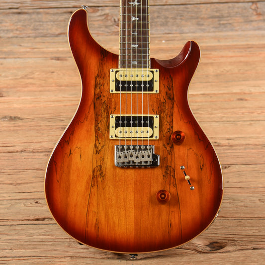 PRS SE Custom 24 Spalted Maple Cherry Sunburst 2018 Electric Guitars / Solid Body