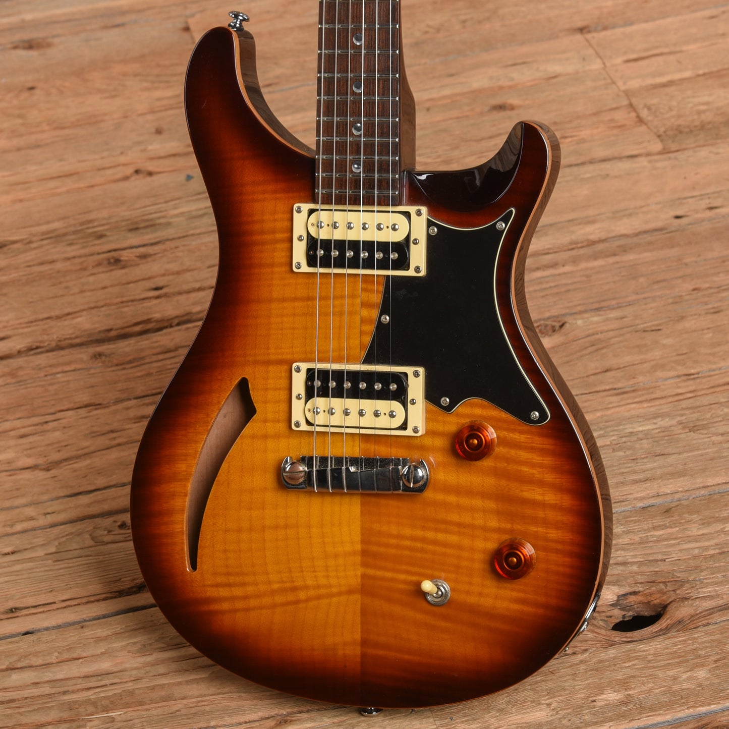 PRS SE Custom Semi-Hollow Sunburst Electric Guitars / Solid Body