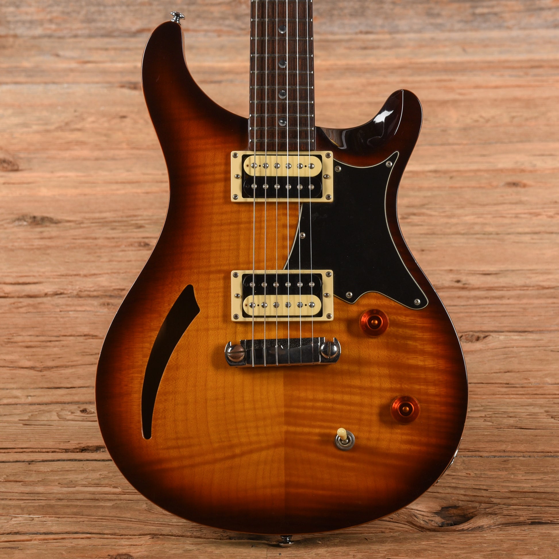 PRS SE Custom Semi-Hollow Sunburst Electric Guitars / Solid Body