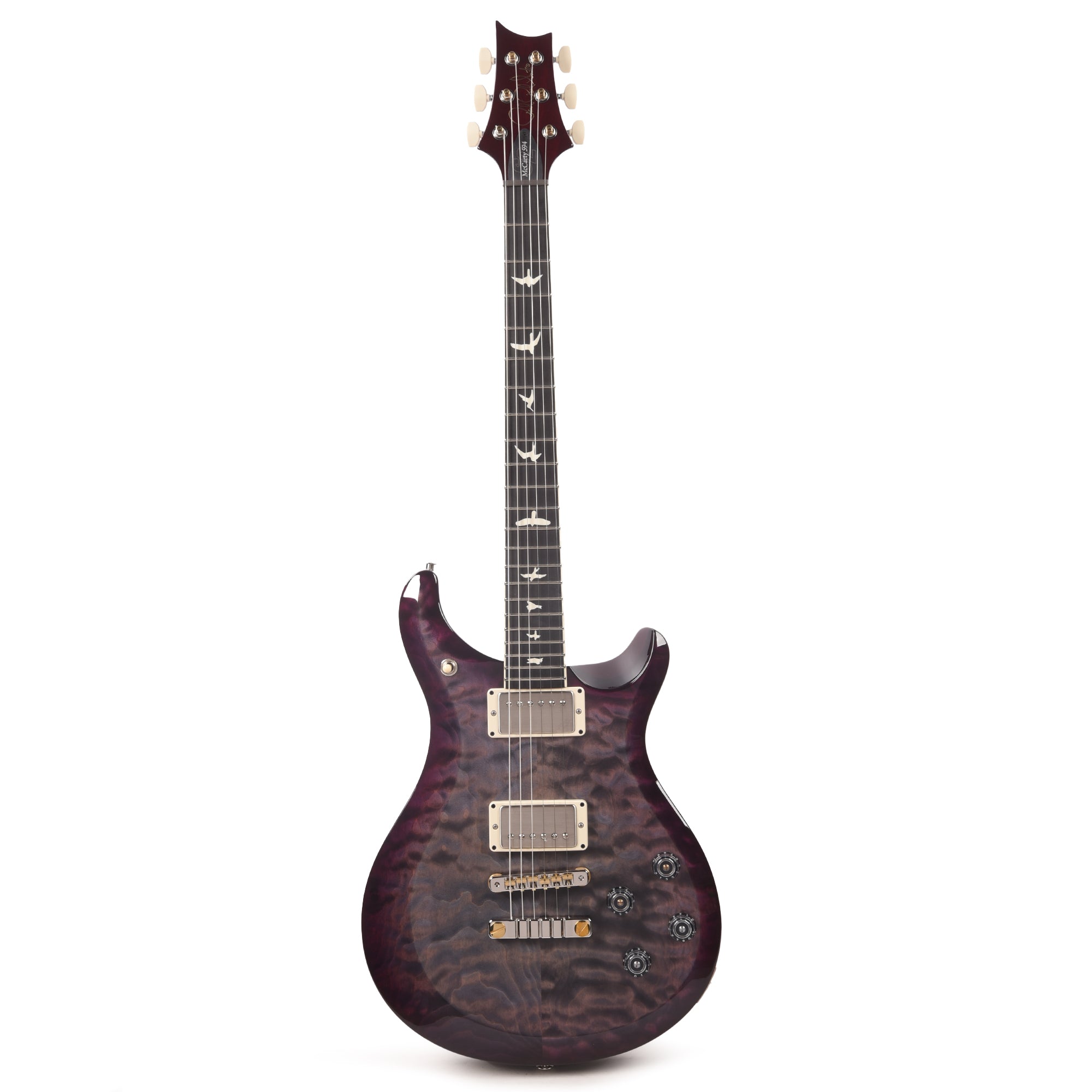 PRS Special Run S2 McCarty 594 Quilt Top Faded Gray Black Purple Burst w/Ebony Fingerboard Electric Guitars / Solid Body
