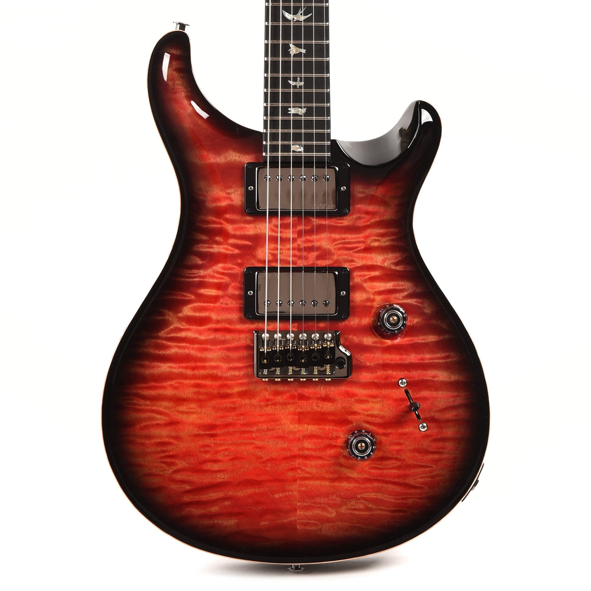 PRS Wood Library Custom 24 10-Top Quilt Blood Orange Smokeburst w  