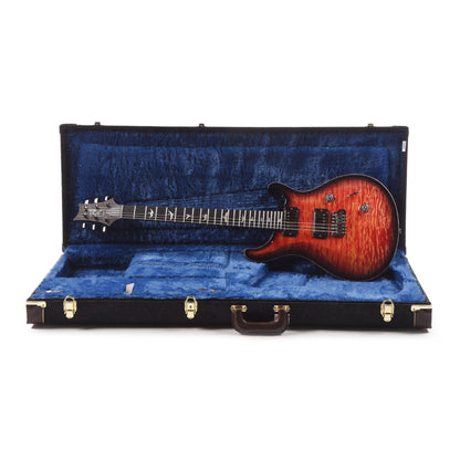 PRS Wood Library Custom 24 10-Top Quilt Blood Orange Smokeburst w/Ebony Fingerboard & Smoked Black Hardware Electric Guitars / Solid Body
